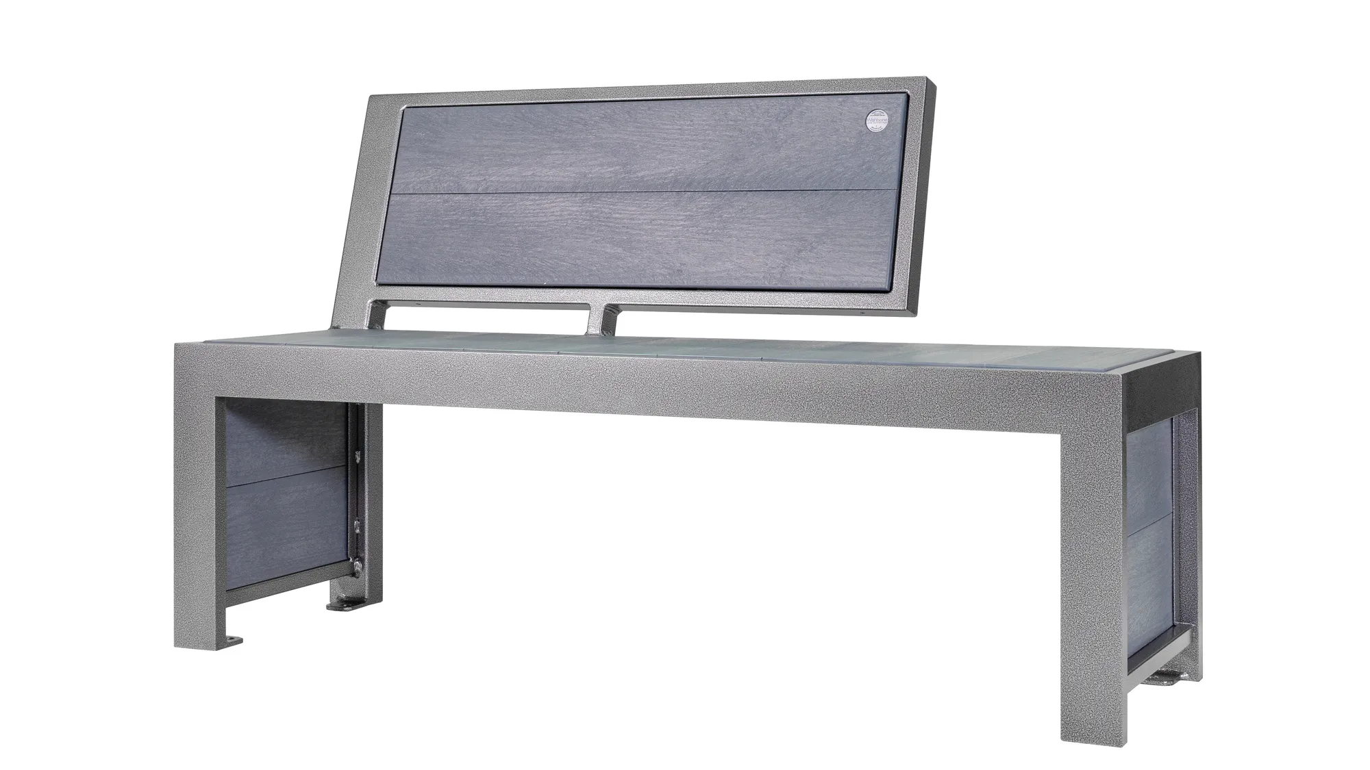 Urban Form Backless Bench with Storage Pockets, Armrest & Center Armrest 6ft