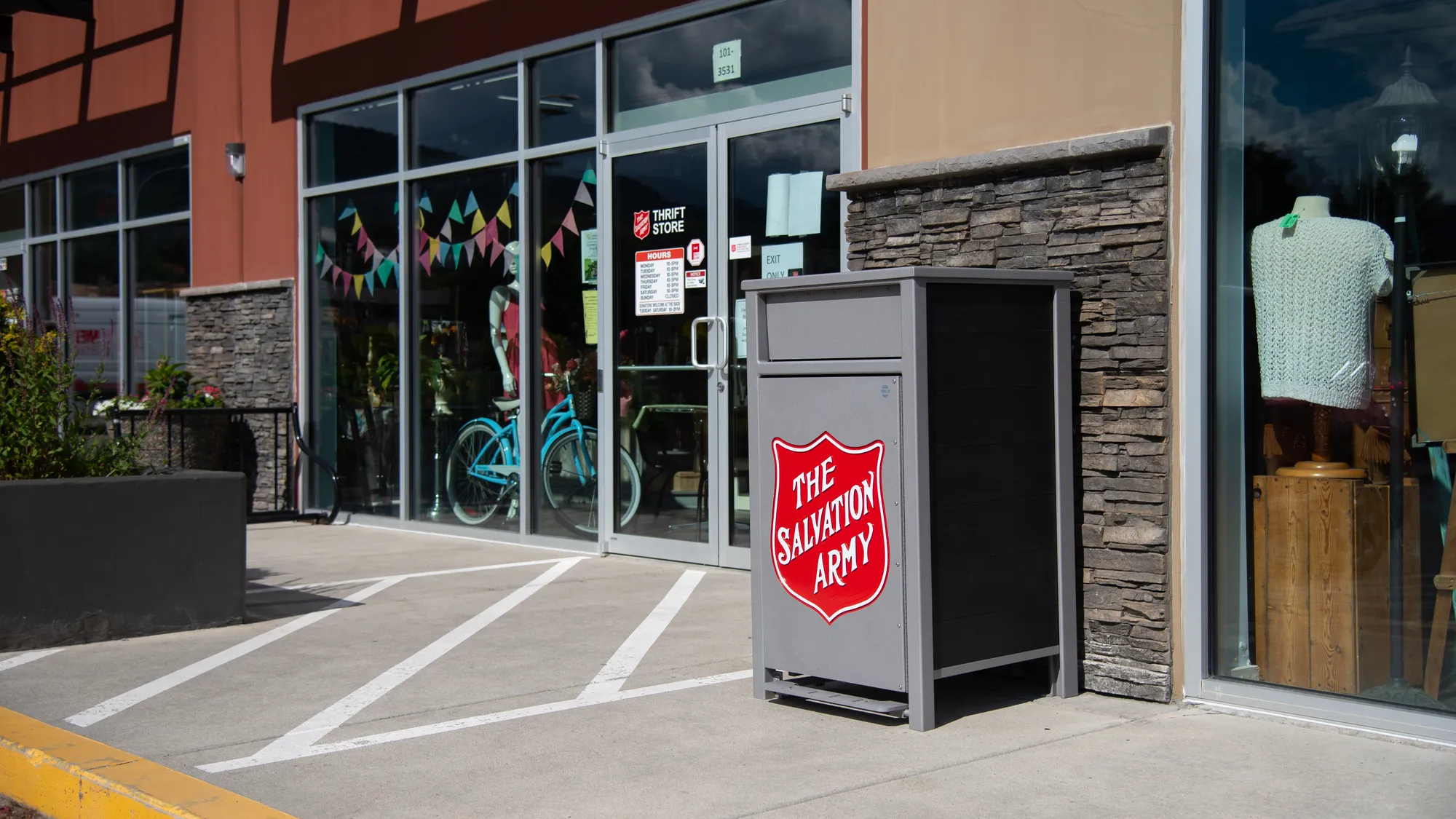 Wishbone Urban Form Waste Receptacle in West Kelowna BC