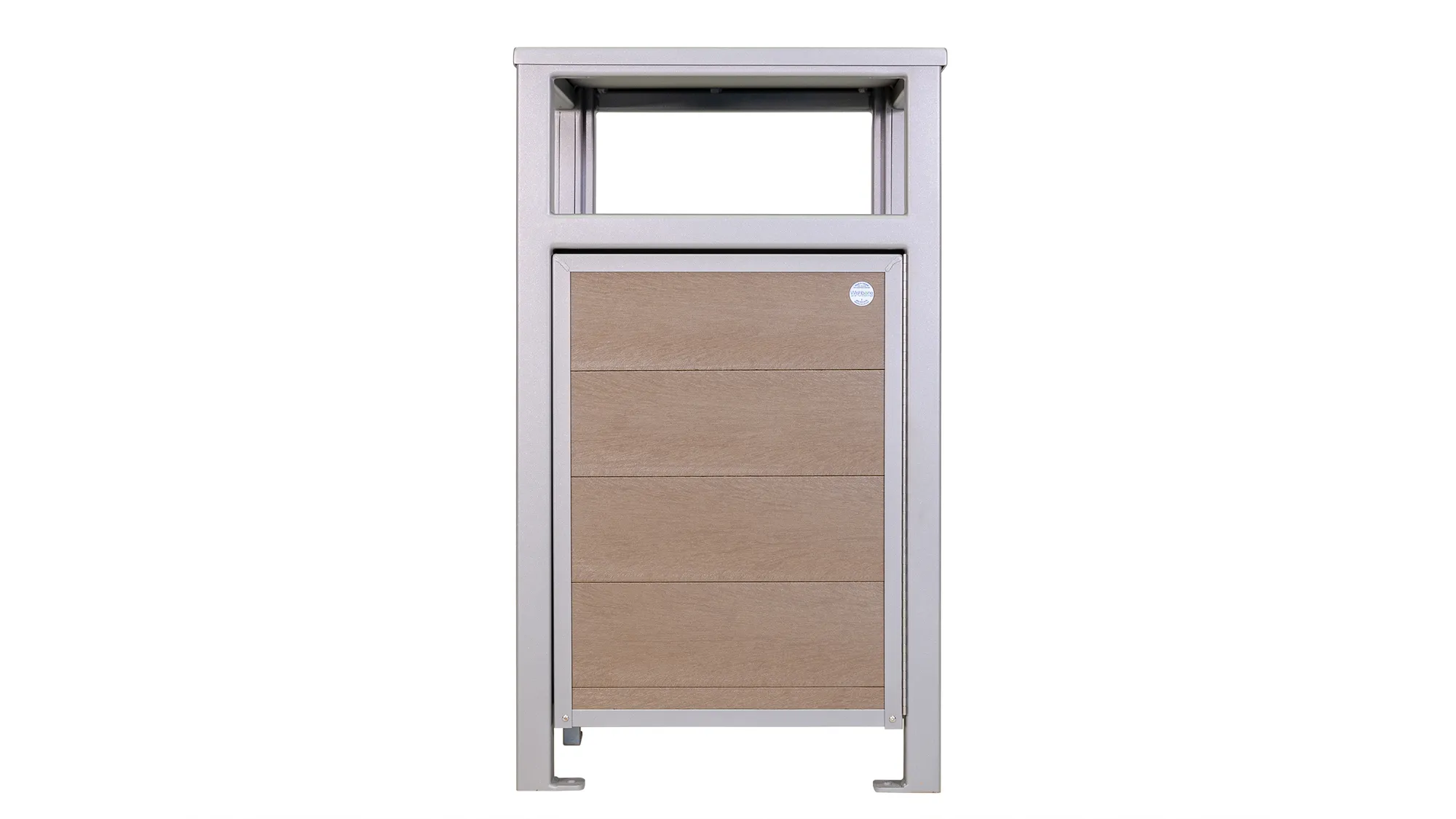 Wishbone Urban Form Easy Access Waste Receptacle Front View