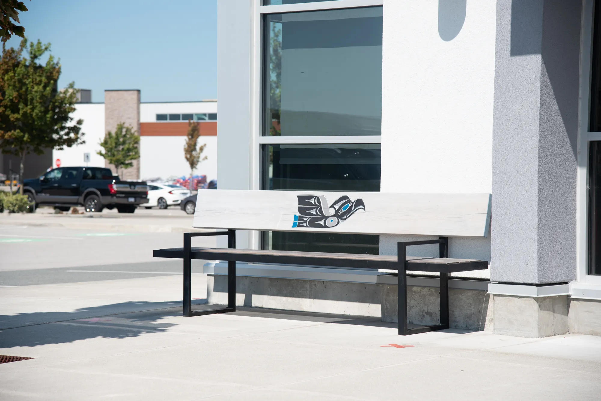 Wishbone Custom Cedar Skyline Bench at Tsawwassen Mills Shopping