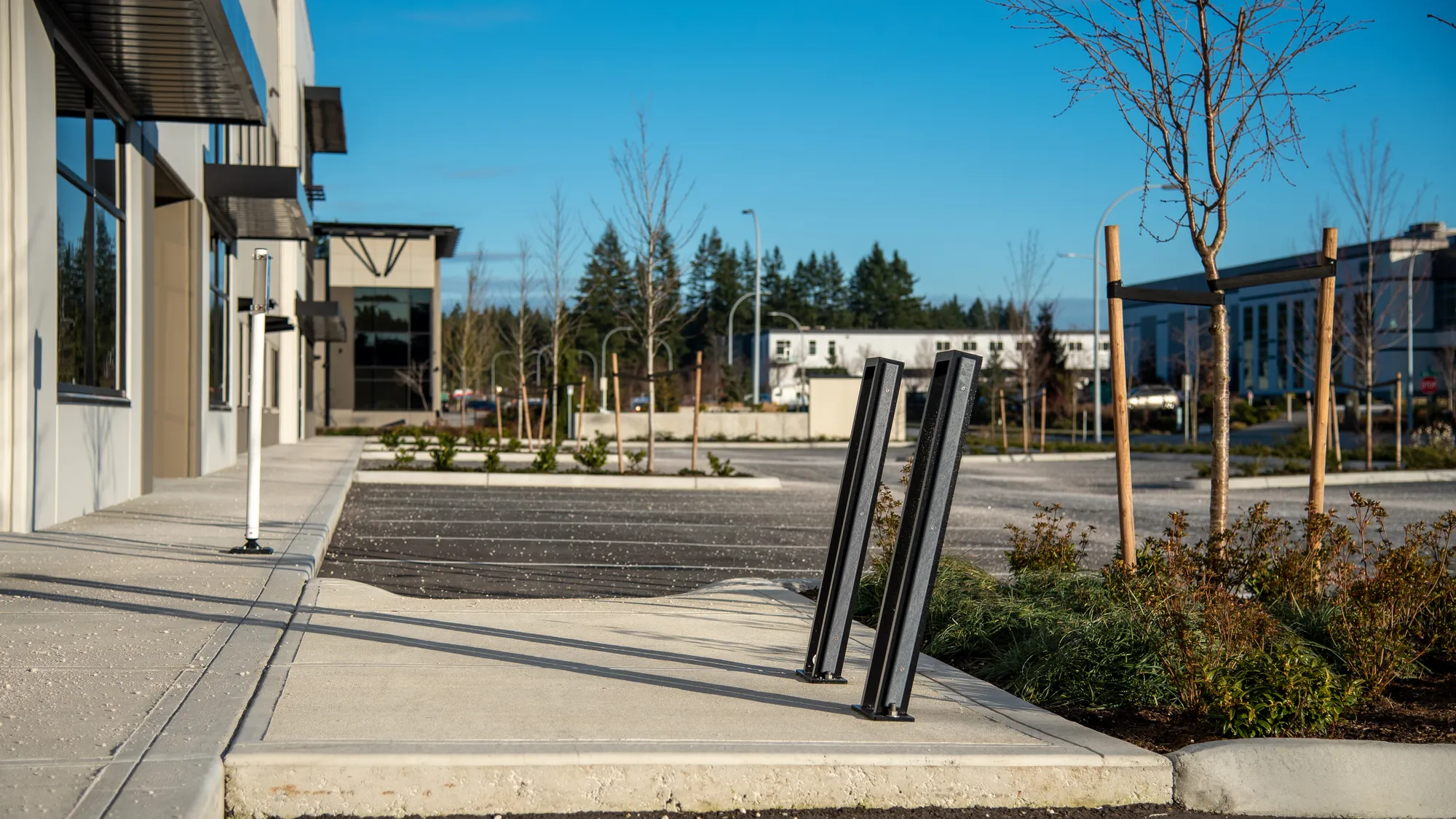 Wishbone 2 Space Urban Form Bike Racks in Surrey BC