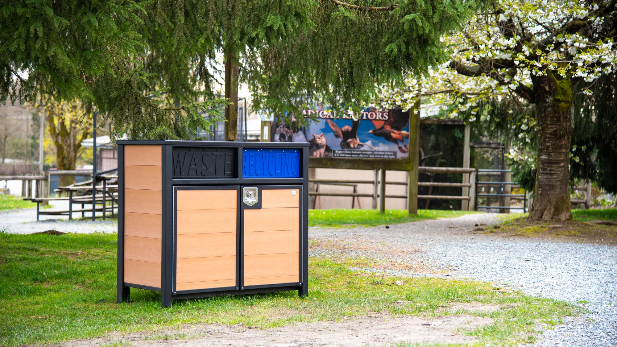 Wishbone 2 Stream Waste Receptacle at the Greater Vancouver Zoo