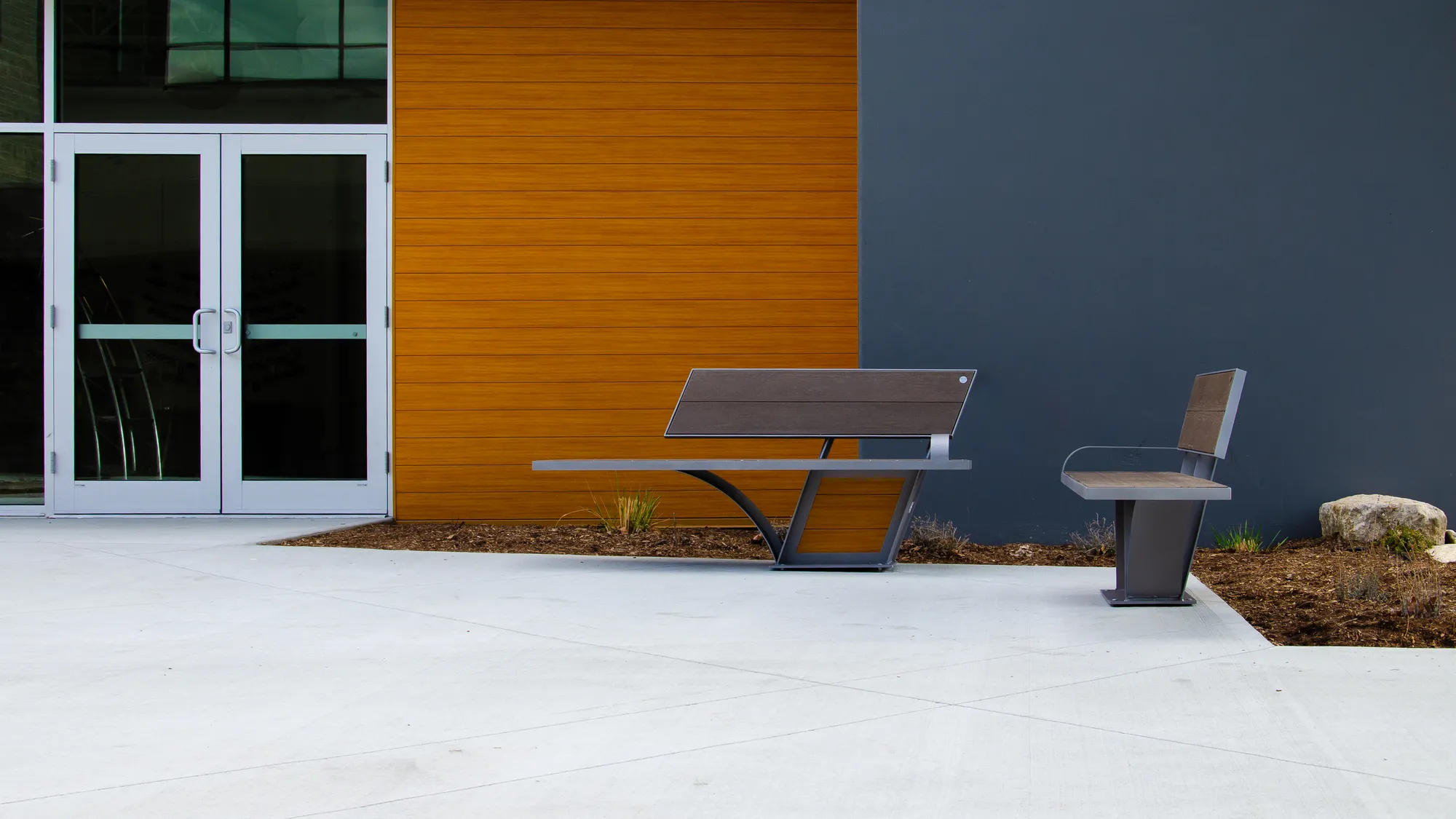 Wishbone City Scape Benches at Trinity Baptist Church in Kelowna