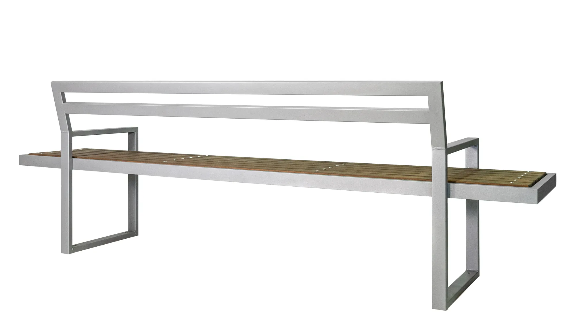 Wellington 8 Ft Skyline Park Bench with Modified Pine Rear View
