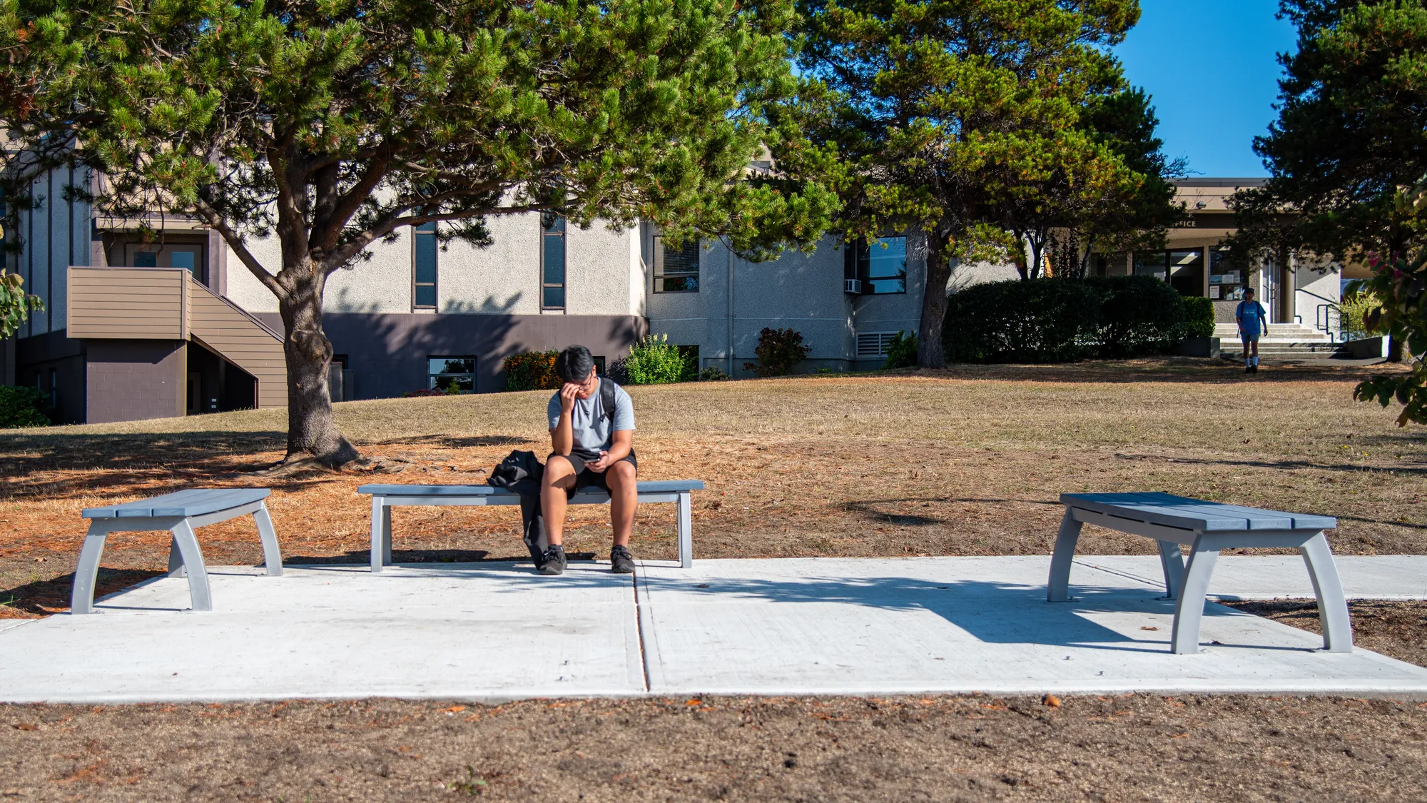 Wishbone Aylesbury Backless Benches at Pacific Christian School