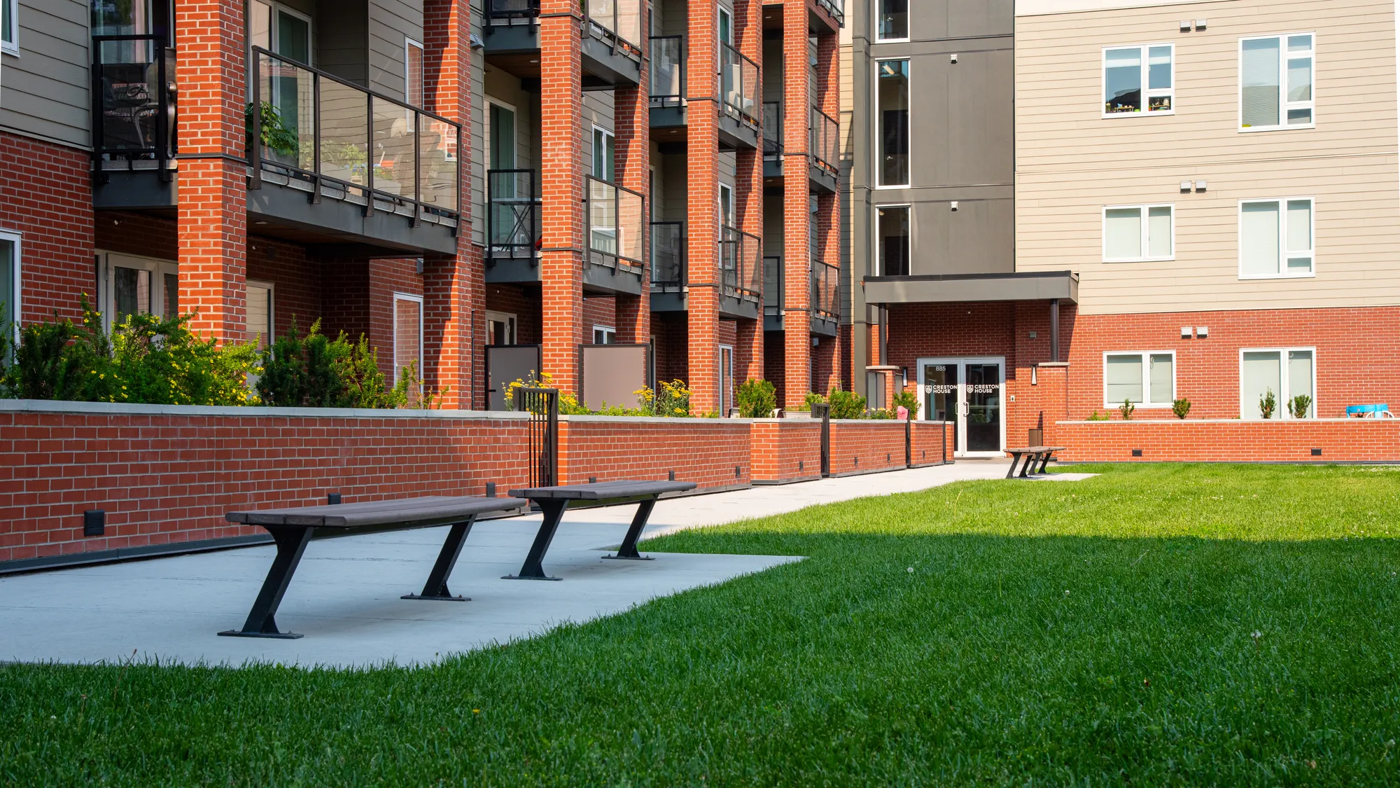 Wishbone Bayview Backless Benches at Thompson Rivers University