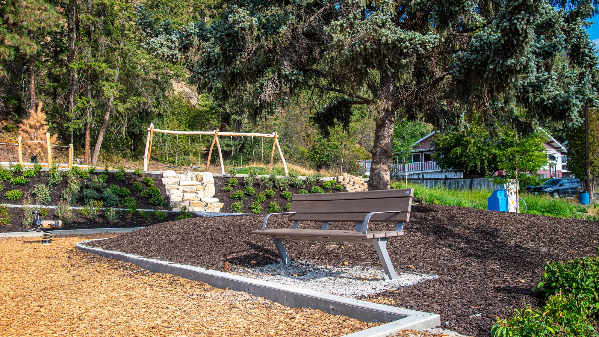 Wishbone Bayview Bench at Ballou Park in Kelowna BC