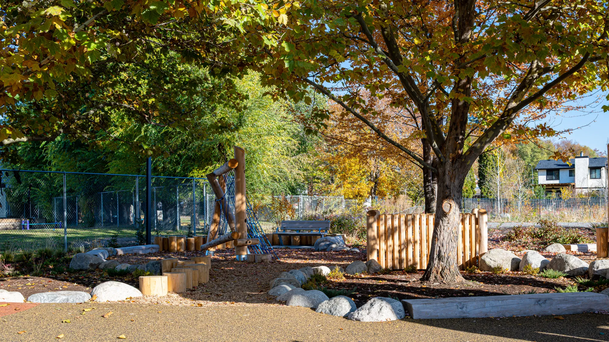 Wishbone Bayview Bench at Burne Ave Playground in Kelowna, BC