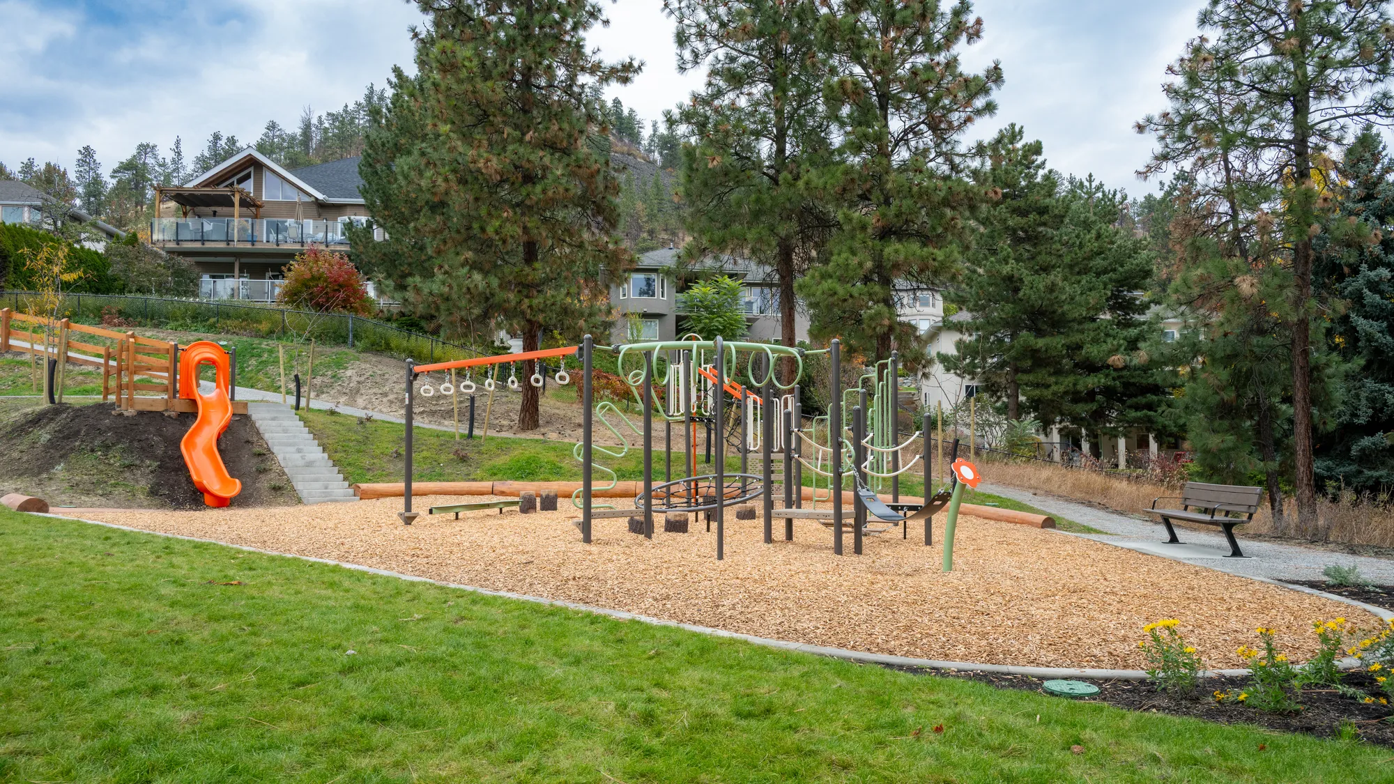 Wishbone Bayview Bench at Summit Park in Kelowna, BC