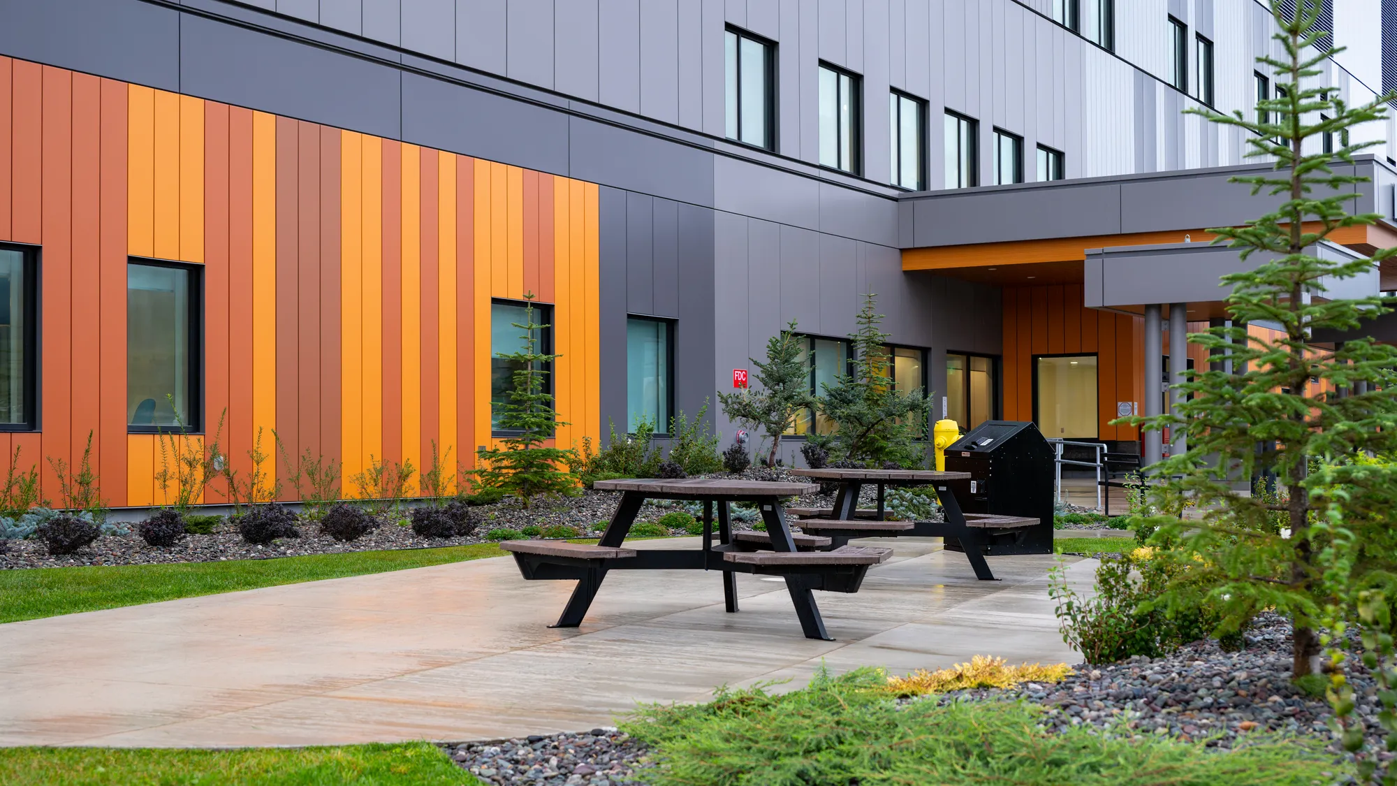 Wishbone Bayview Hexagonal Picnic Tables at the Ksyen Regional H