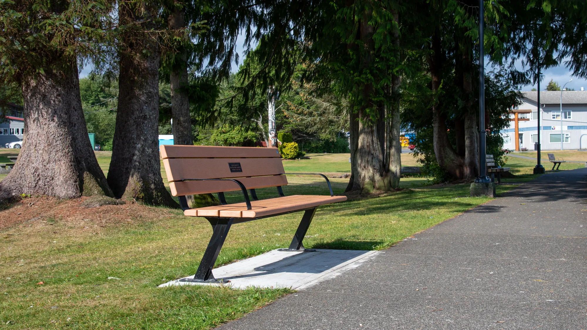 Wishbone Bayview Memorial Bench in Port Hardy, BC