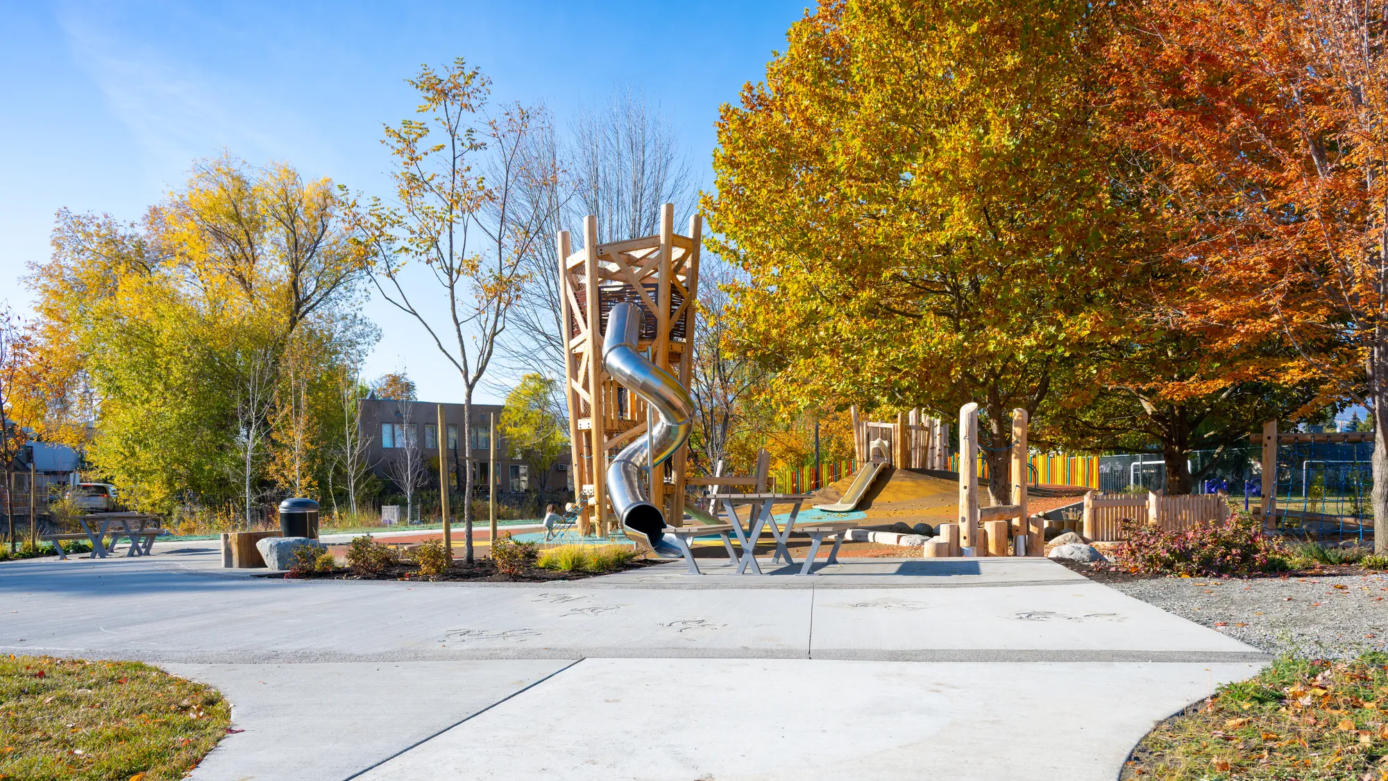 Wishbone Bayview Picnic Tables at Burne Ave Playground in Kelown