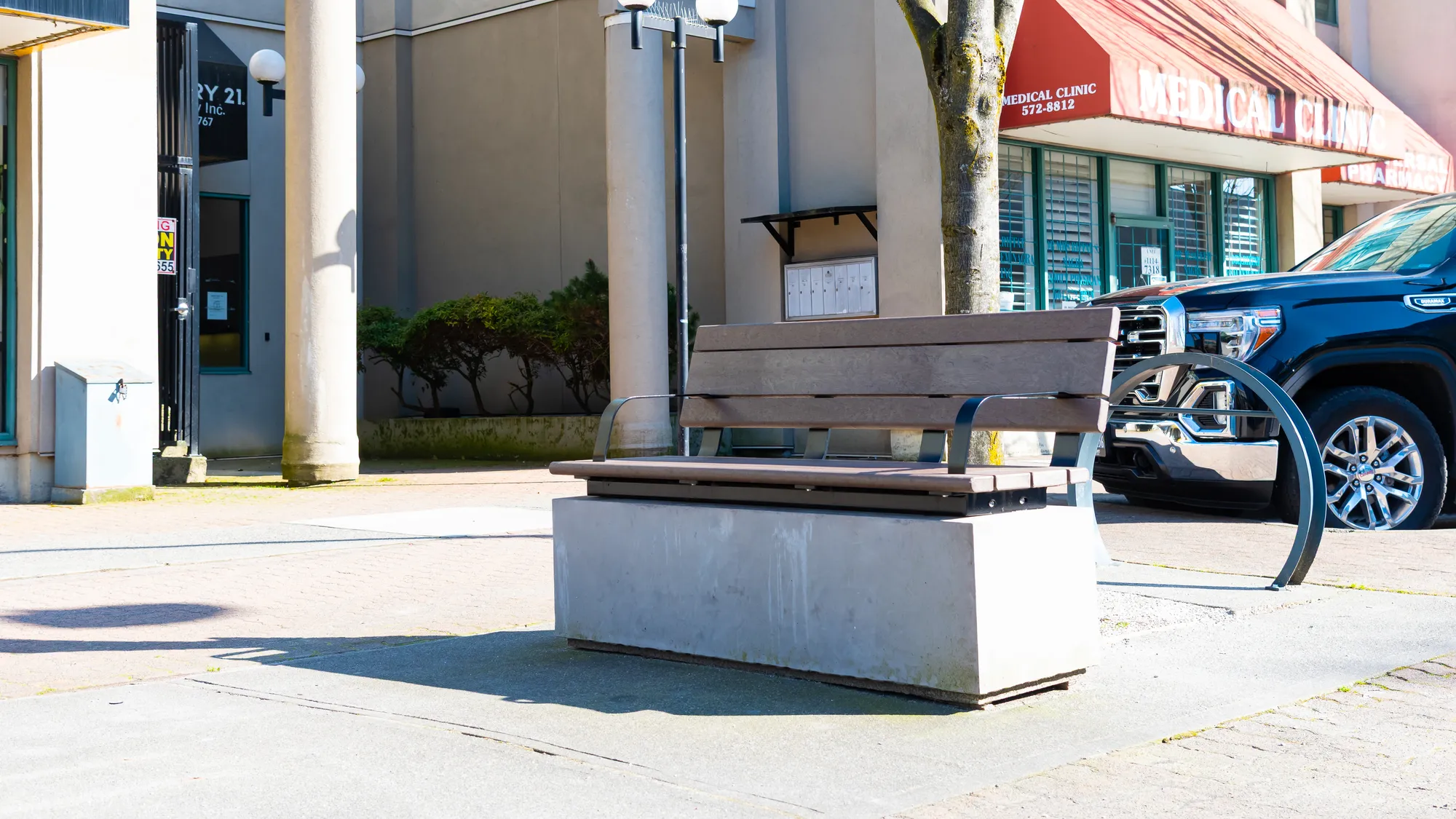 Wishbone Commercial Bayview Wall Top Bench in Surrey BC