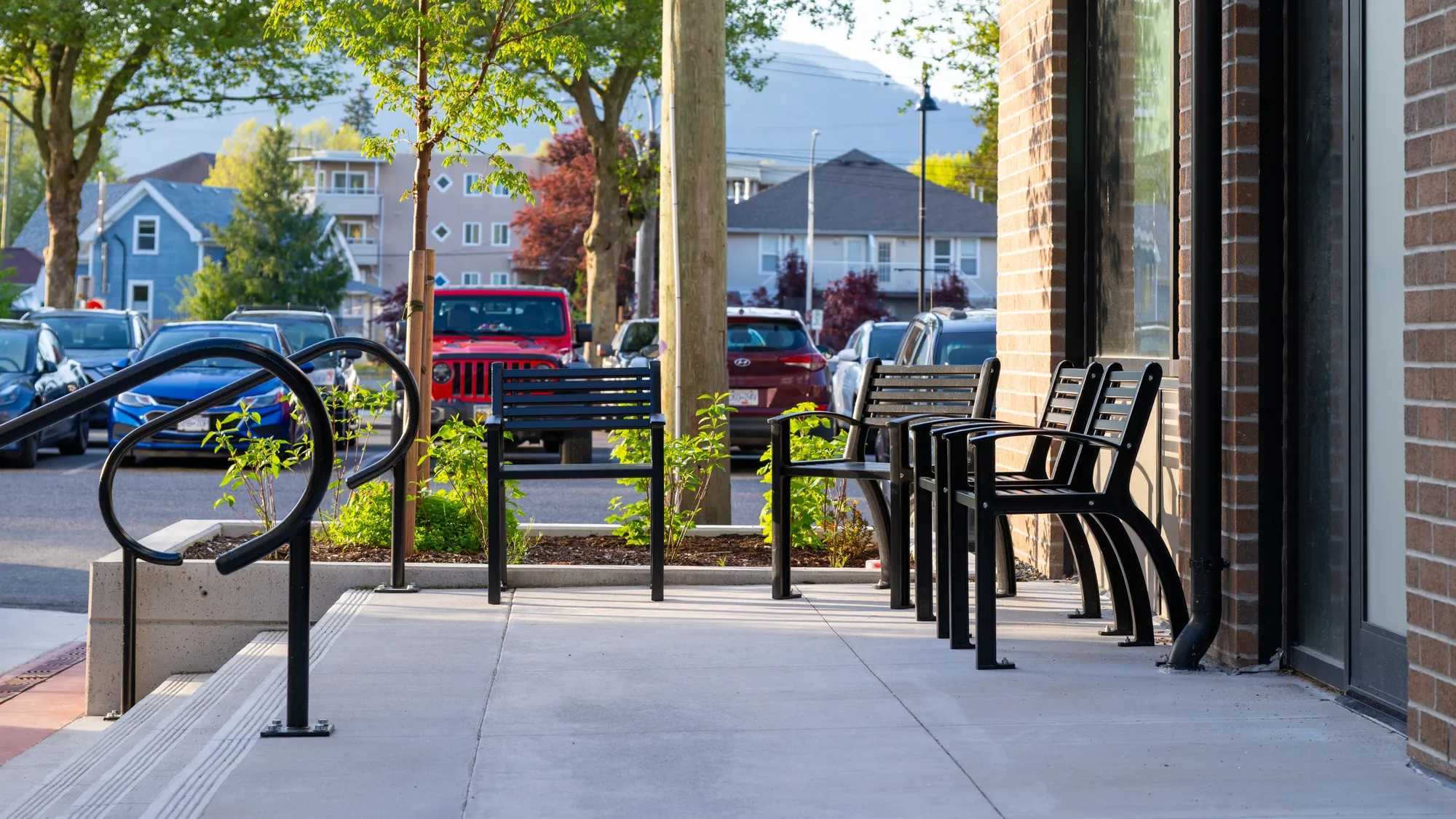 Wishbone Beselt Aluminum Chairs at Paramount Alley in Chilliwack
