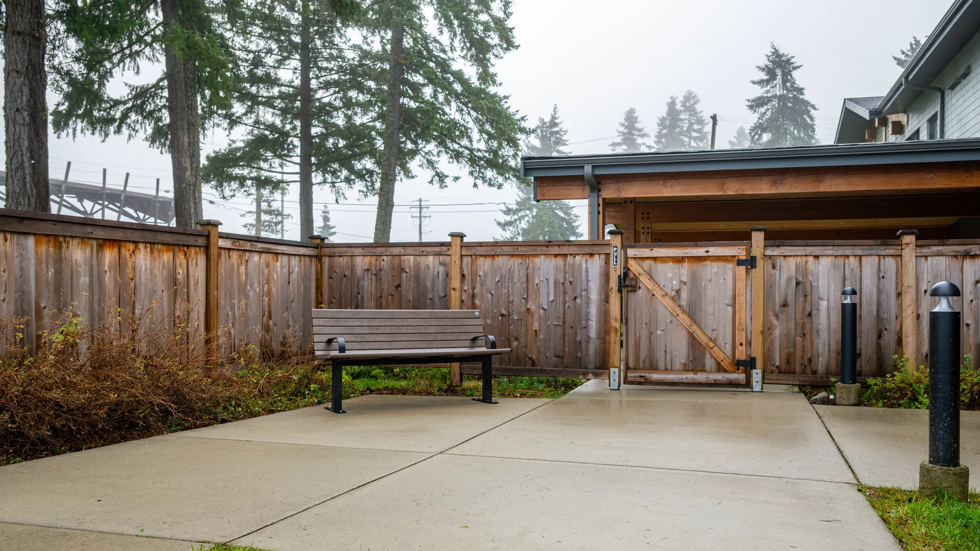 Wishbone Chat Bench for BC Housing in Port Alberni, BC