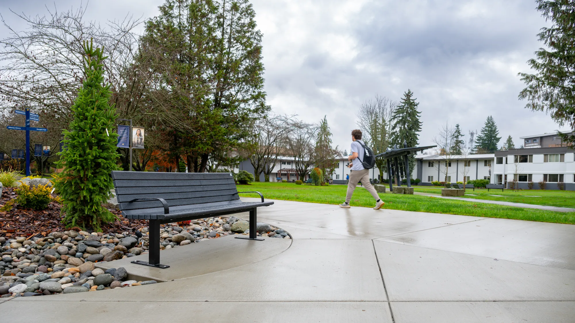 Wishbone Chat Benches at Trinity Western University in Langley,
