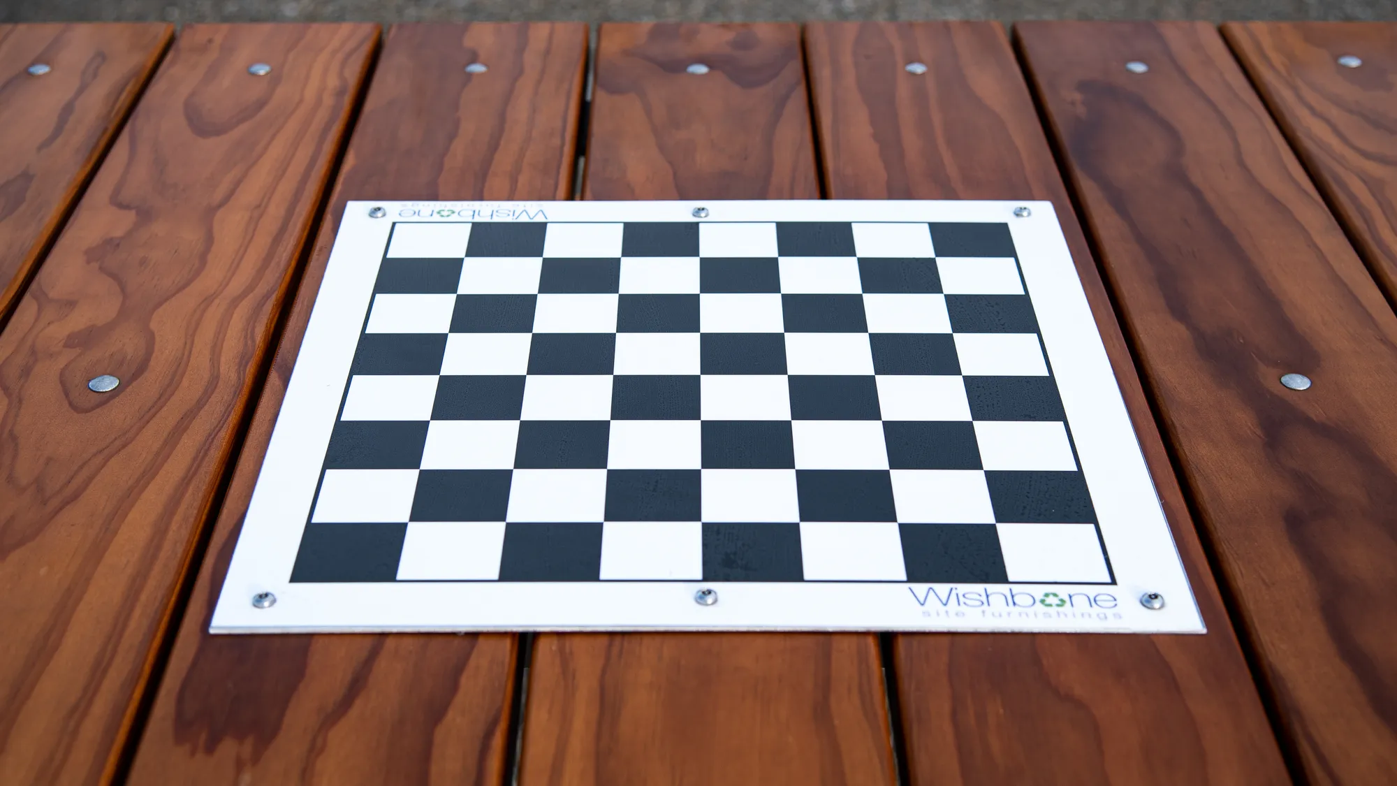 Wishbone 2 Sided 16 x 16 Aluminum Chess Board