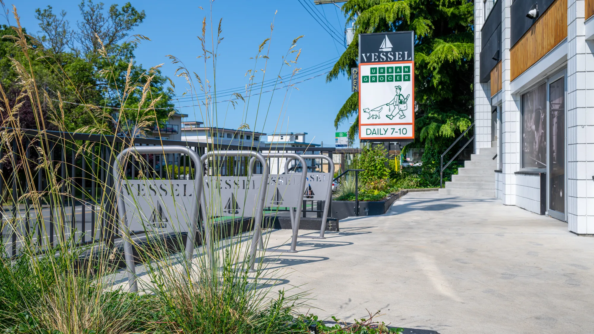 Wishbone Custom Pipeline Bicycle Racks in Victoria BC