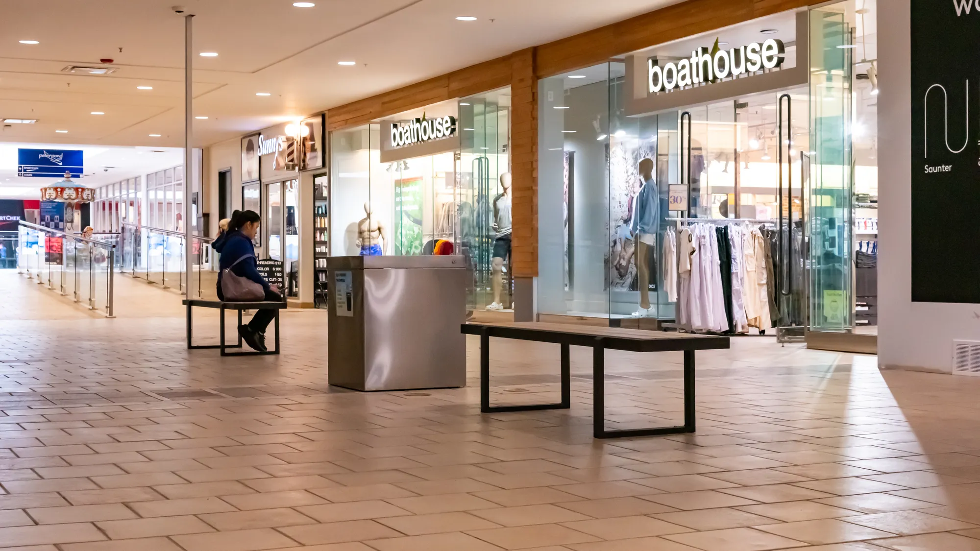 Wishbone Custom Skyline Backless Benches at Peter Pond Mall in F