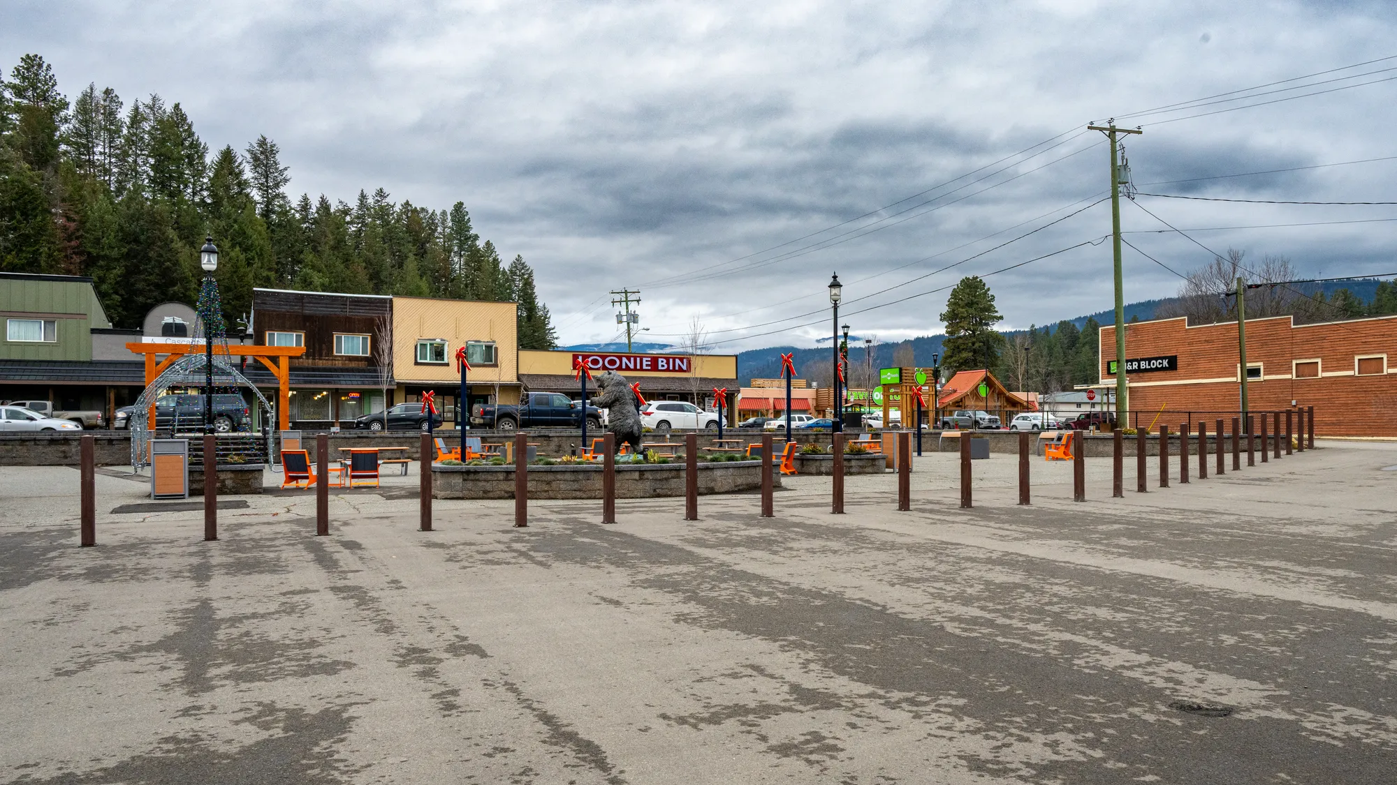 Wishbone Diamond Top Bollards in Princeton, BC