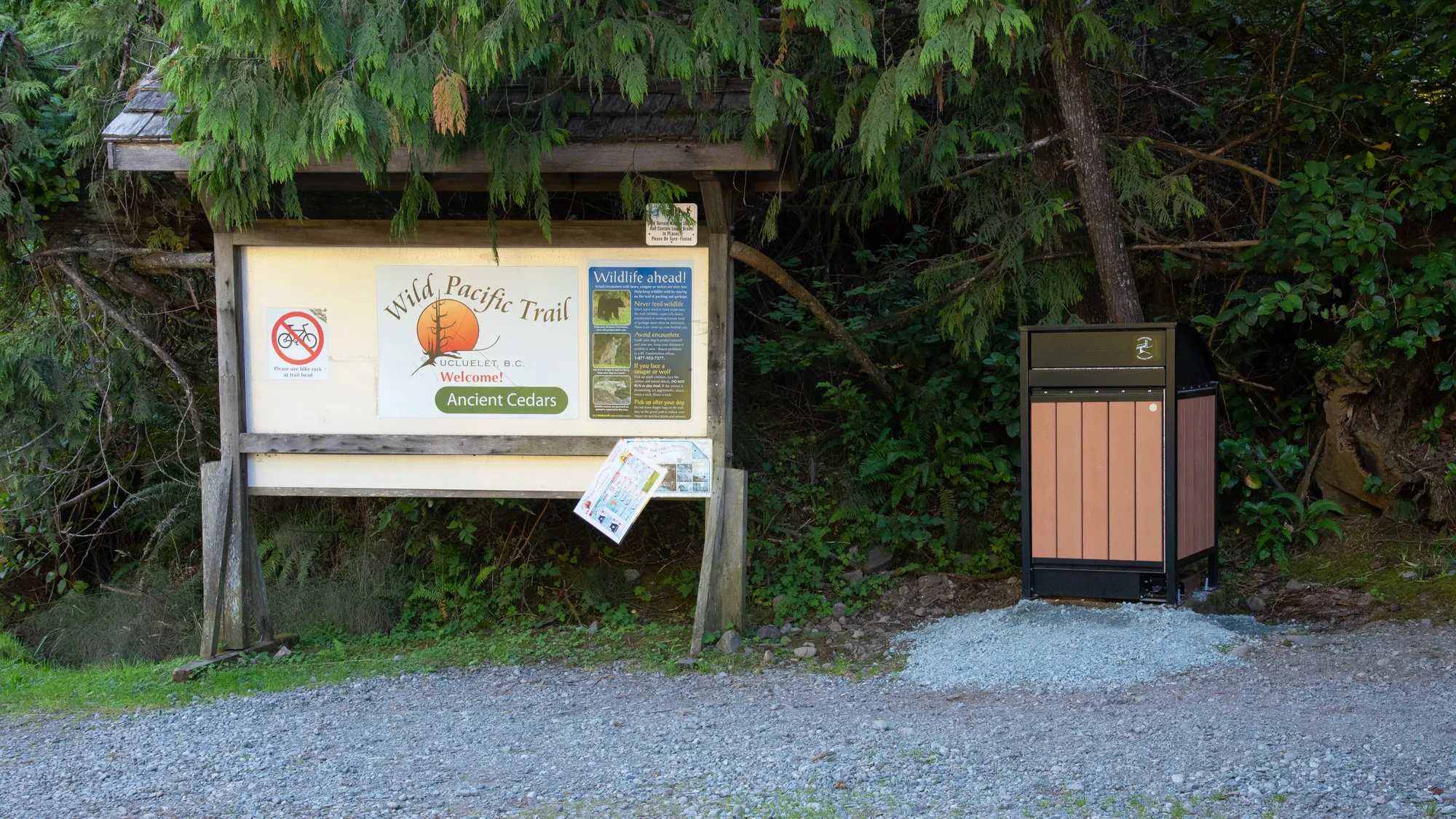 Wishbone Freedom 55 Bear Resistant Waste Receptacle in Ucluelet