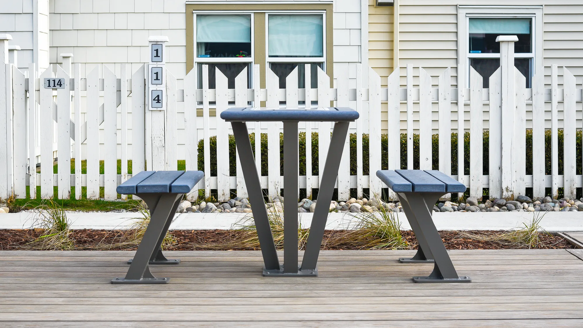 Wishbone 2 Seater Bayview Games Table Side View at the Verve in