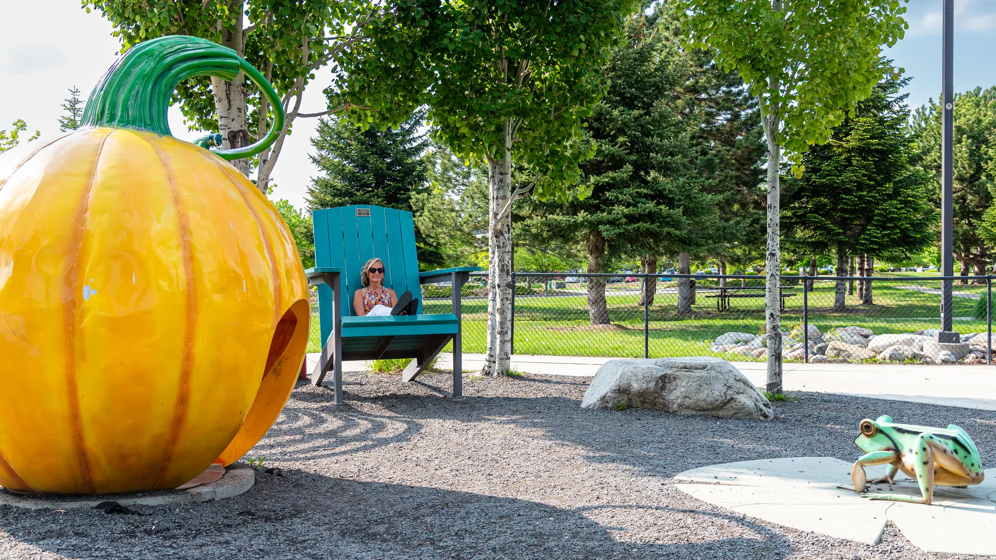 Wishbone Giant Adirondack Chair at Discovery Park in Spokane Val