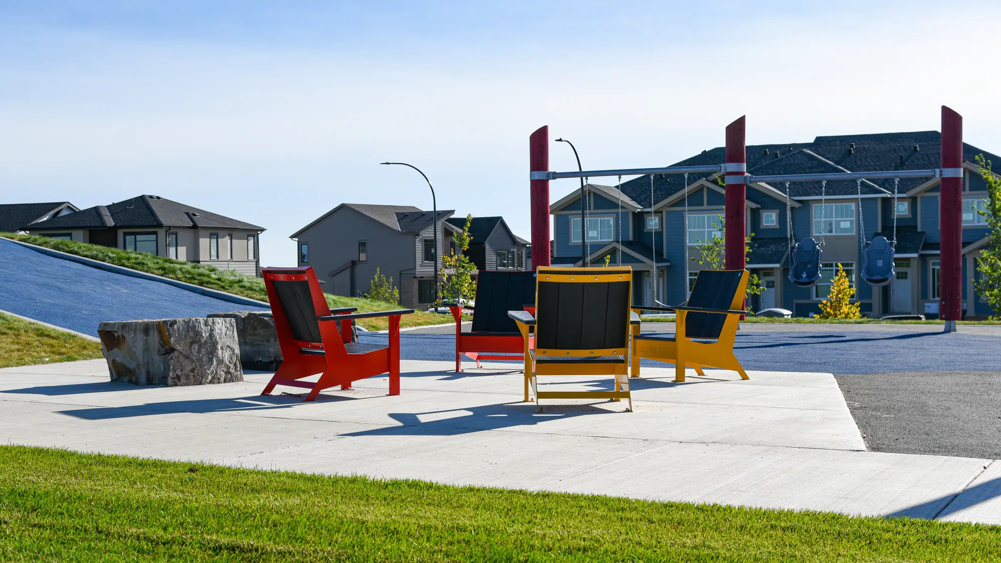Wishbone JEM Chairs at Alpine Park in Calgary Alberta
