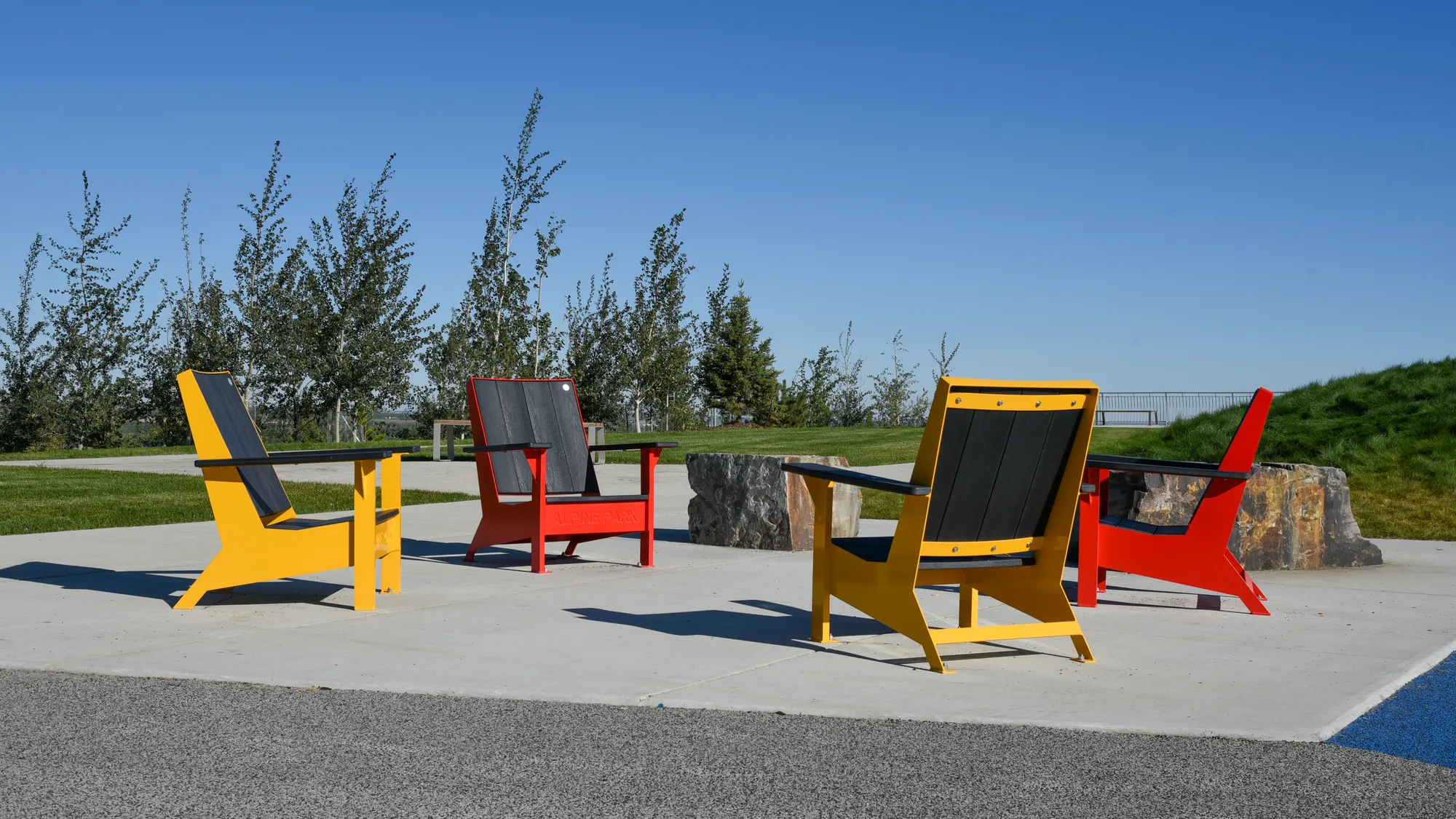 Wishbone JEM Chairs at Alpine Park in Calgary Alberta
