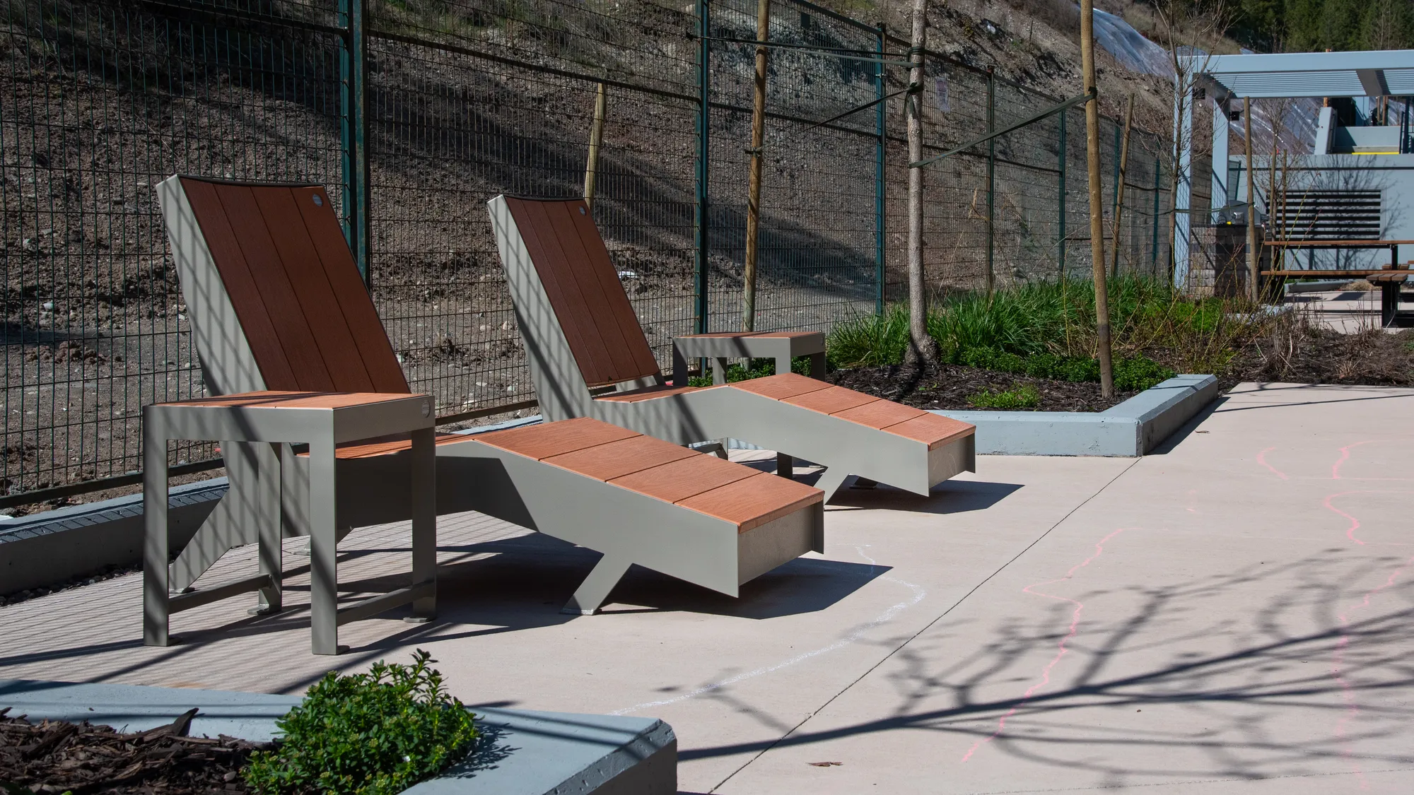 Wishbone JEM Chaise Loungers at Knox Village in Kelowna BC