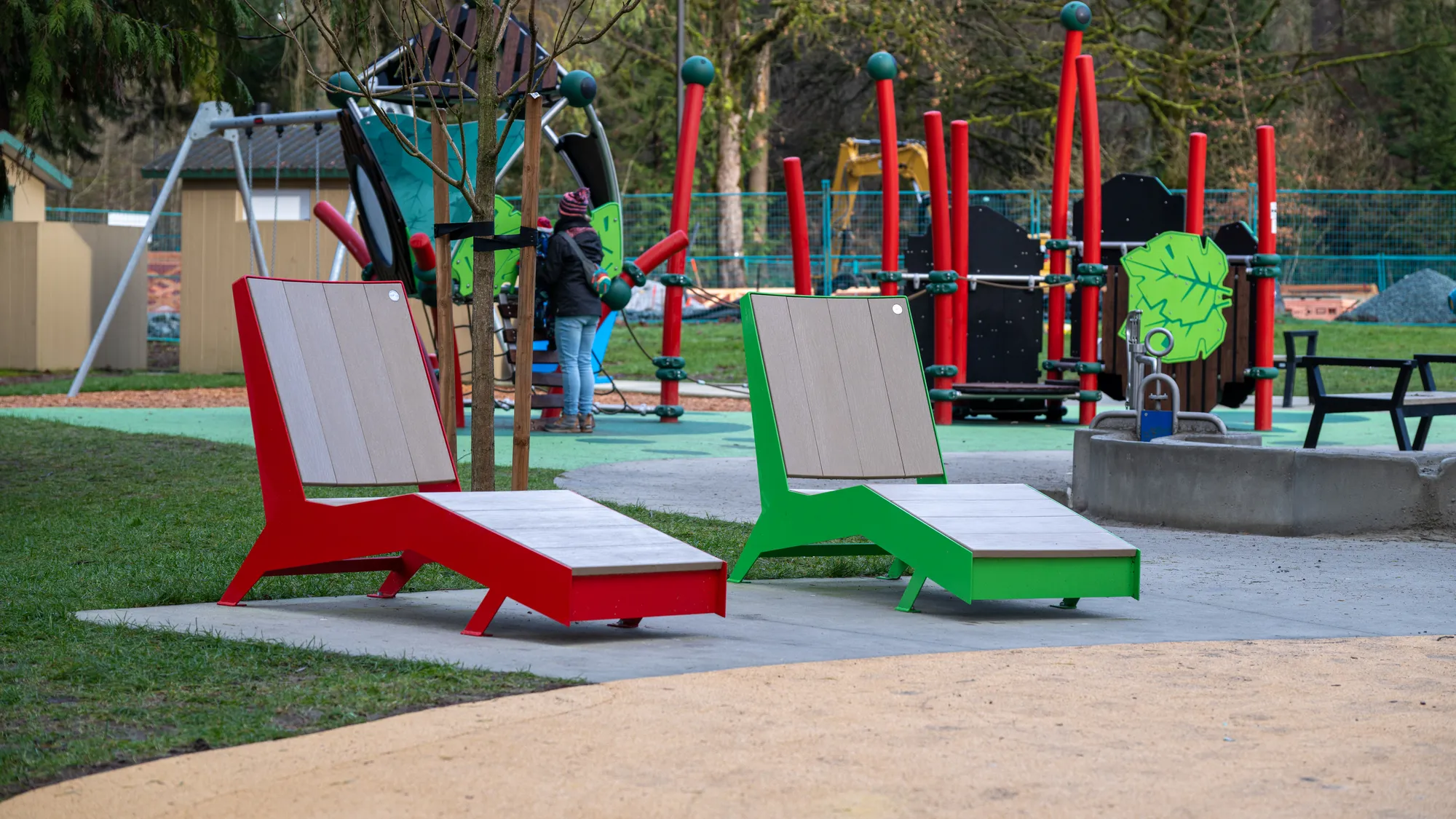 Wishbone JEM Chaise Loungers at Maple Ridge Park in Maple Ridge,