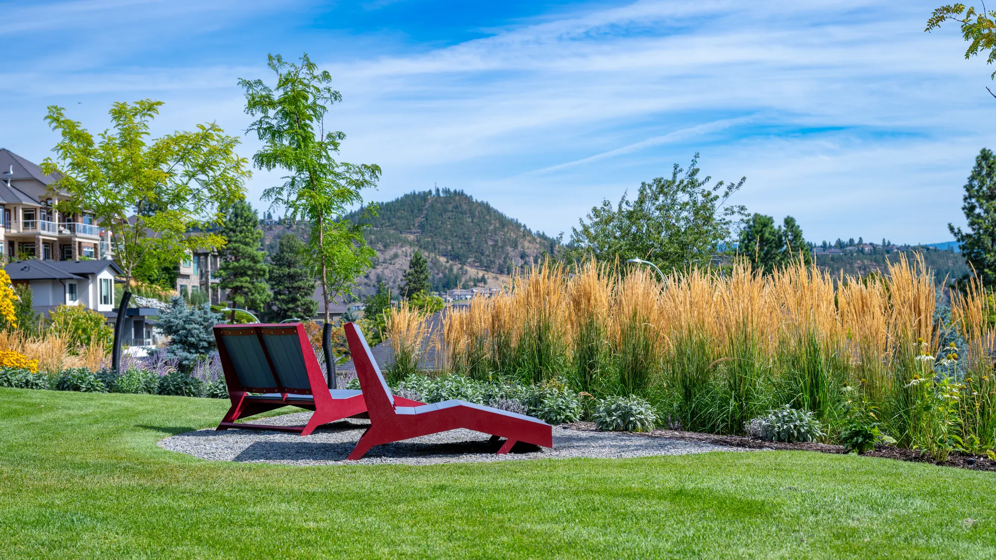 Wishbone JEM Chaise Loungers Installed on Base In-ground Anchors