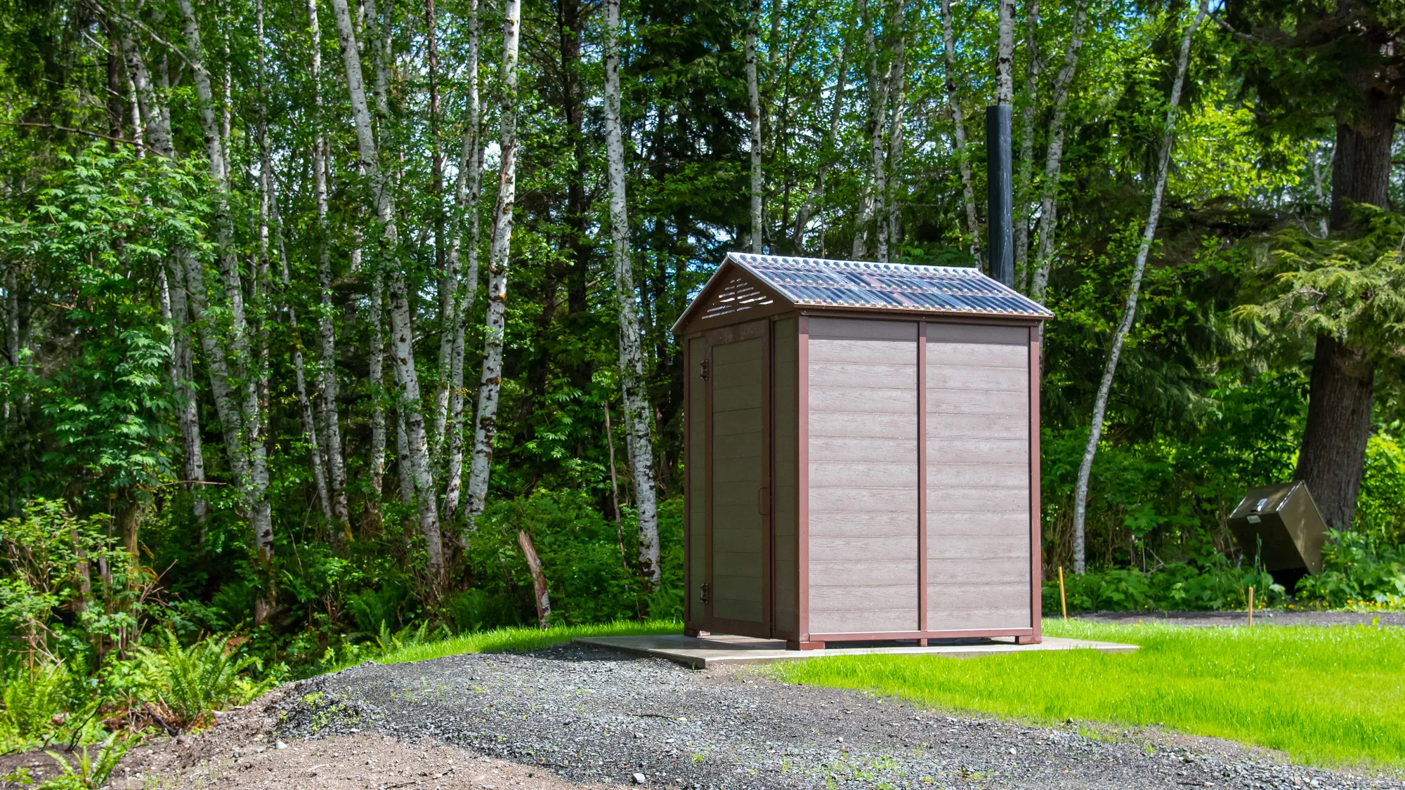 Wishbone John Jumbo Outhouse in Port Clements BC