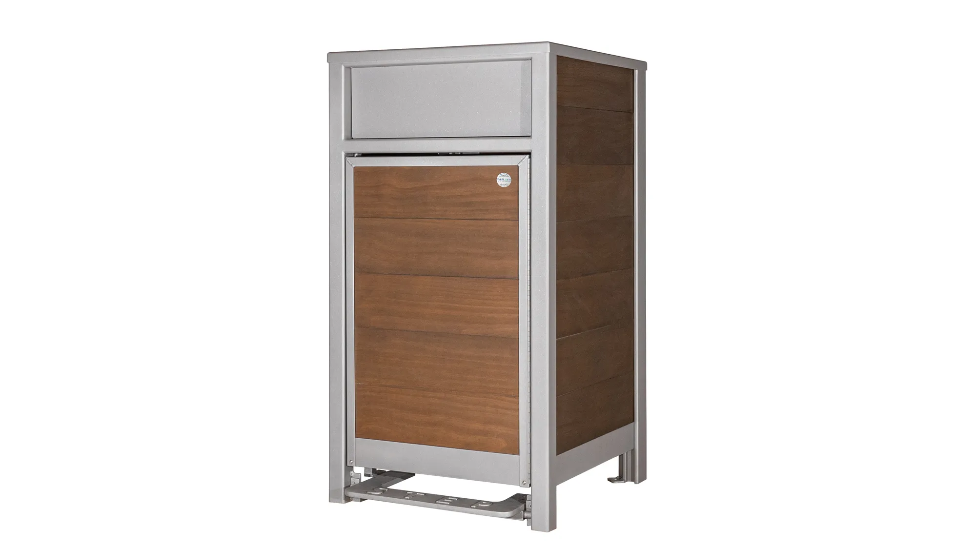 Wellington Urban Form Waste Receptacle in Modified Pine