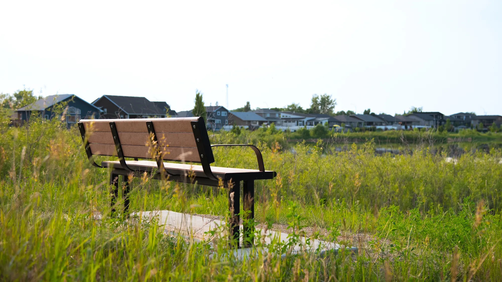 Wishbone Larson Bench at Discovery Ridge in Pilot Butte Saskatch — ambient loop