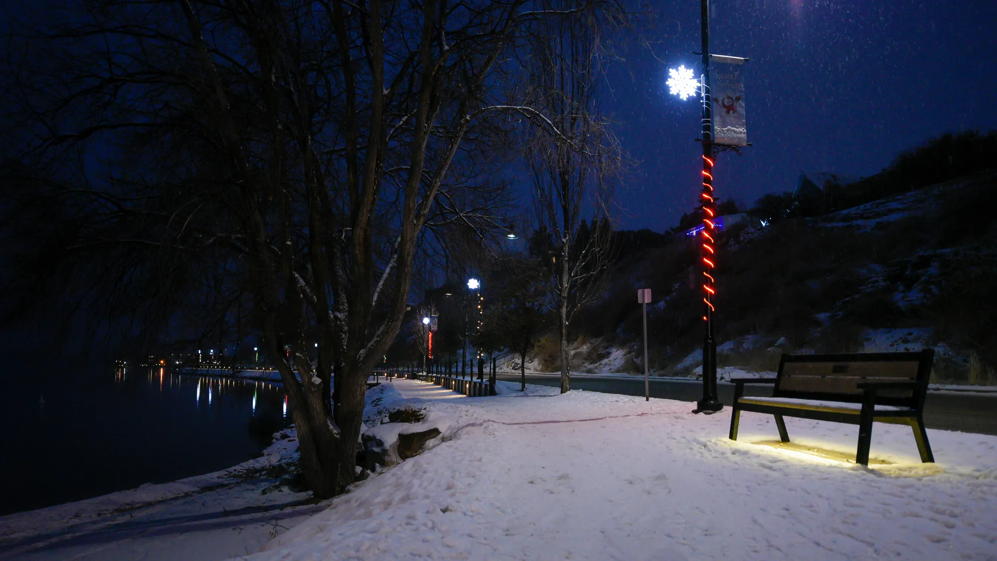 Wishbone Commercial LED Rutherford Bench in West Kelowna BC