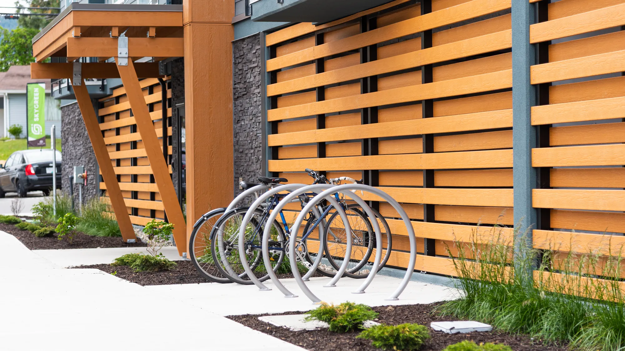 Wishbone 2 Space Loop Bike Racks at Skygreen Apartments in West