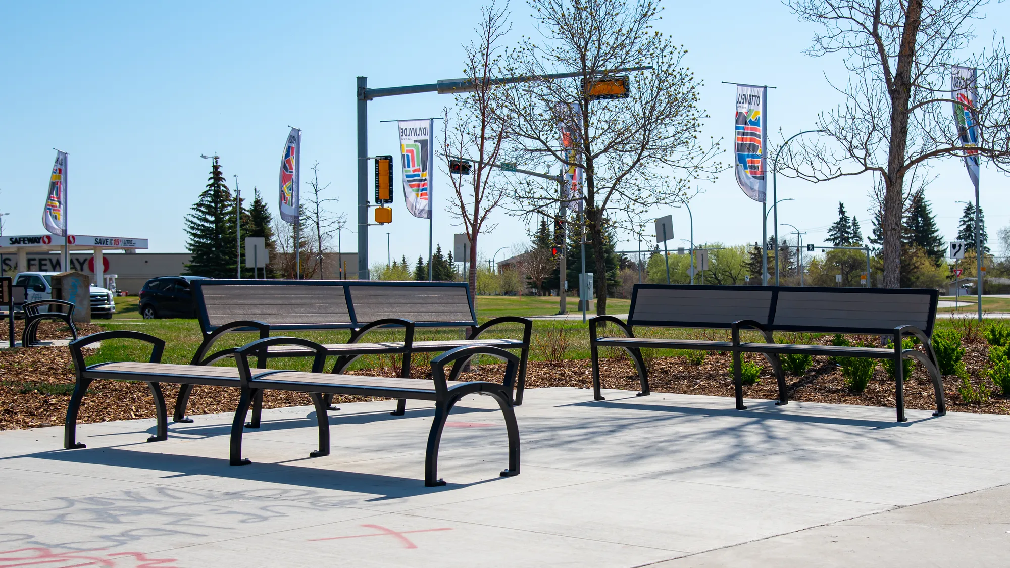 Wishbone Custom Modena Backed and Backless Benches at Capilano S