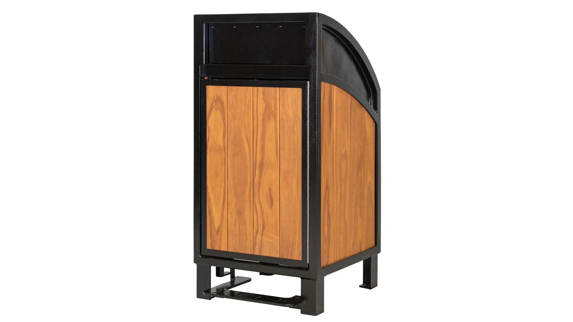 Wishbone Modena Curved Top Waste Receptacle in Modified Pine