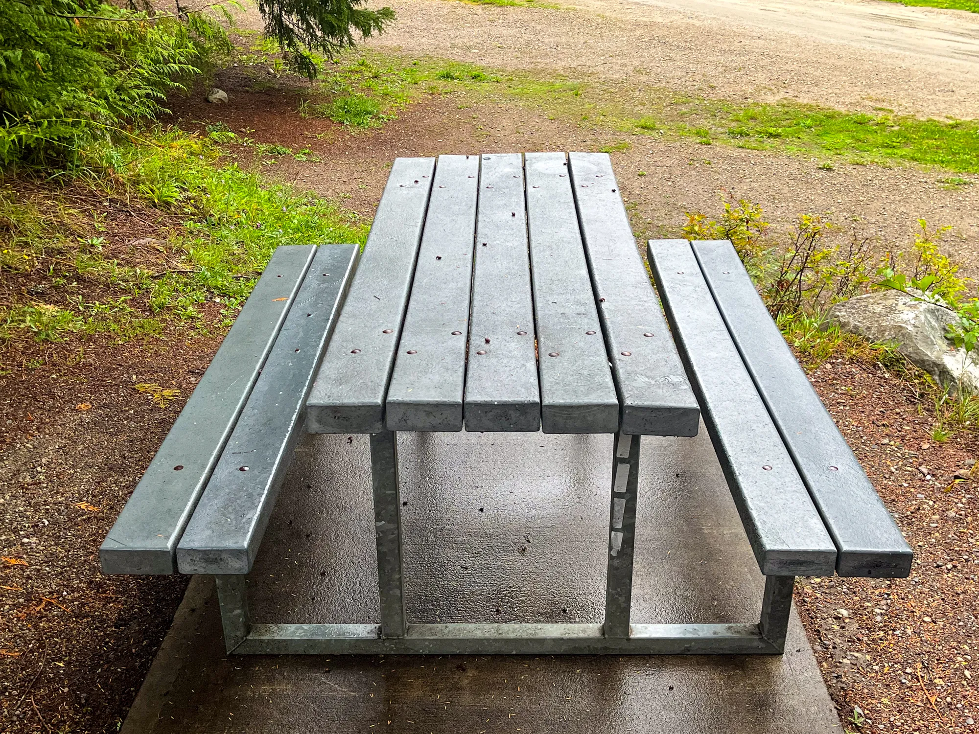 Wishbone Top View  of Original Picnic Table Nakusp Hot Springs