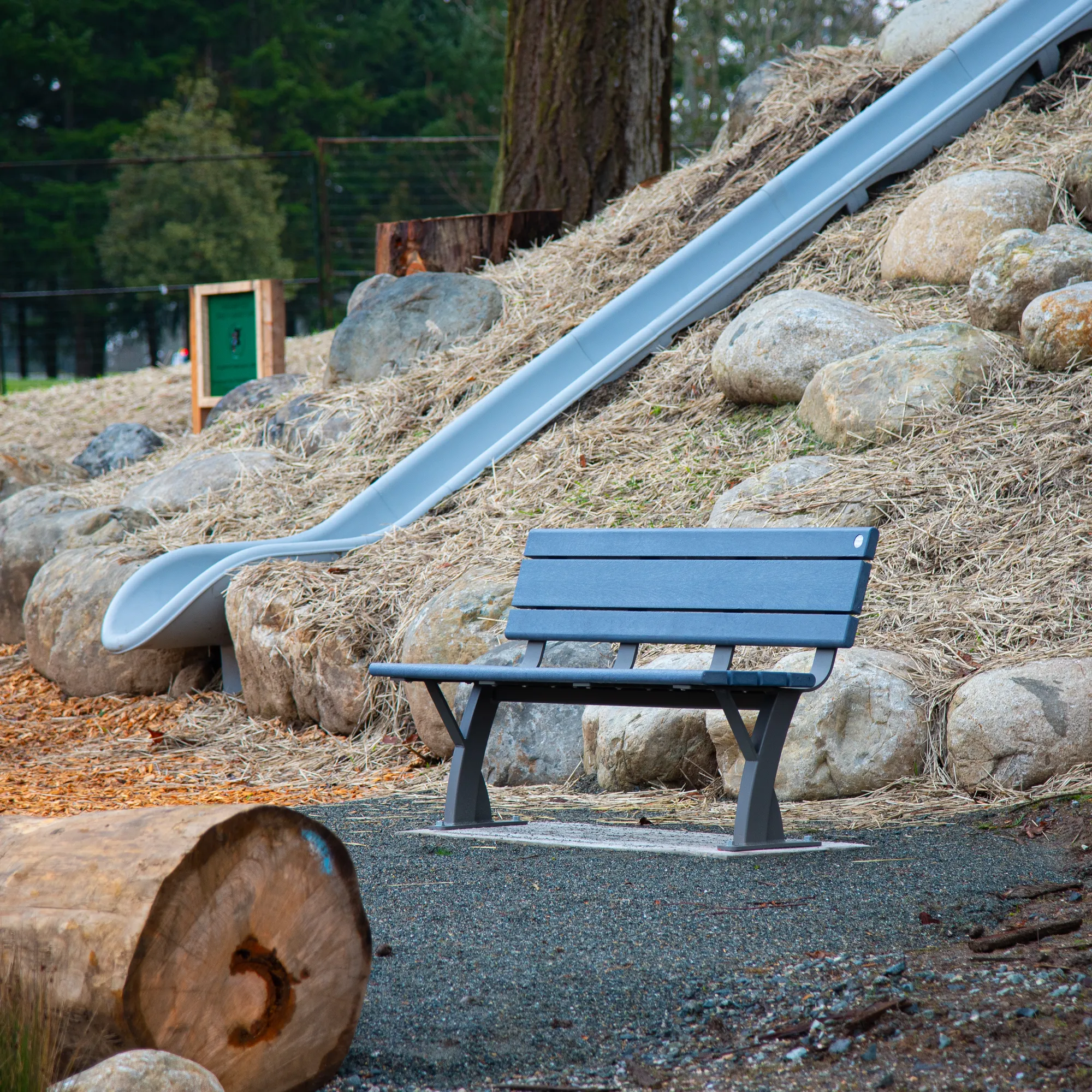 Wishbone Parker Bench at Elk/Beaver Lake Regional Park in Saanic
