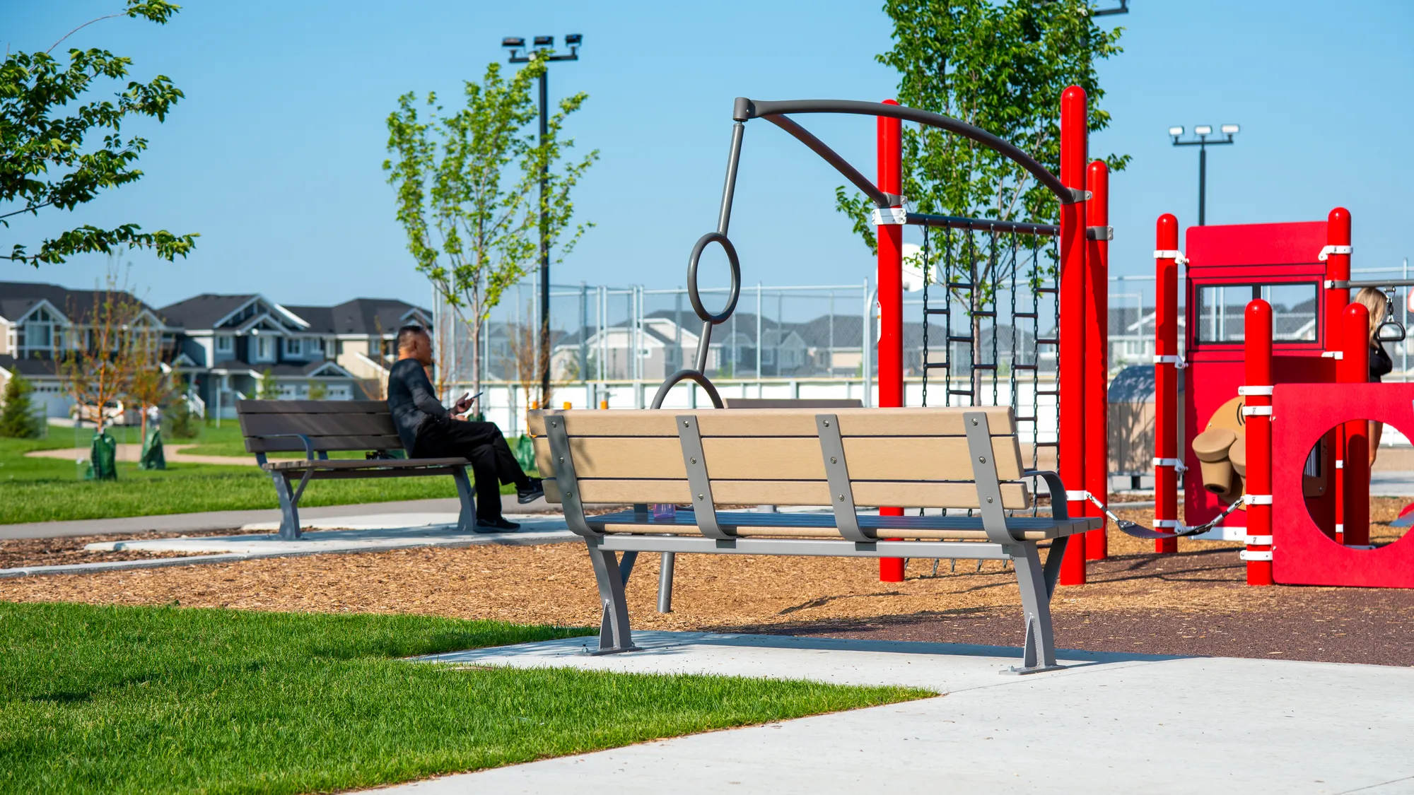 Wishbone Parker Benches at Horizon Station Park in Regina Saskat