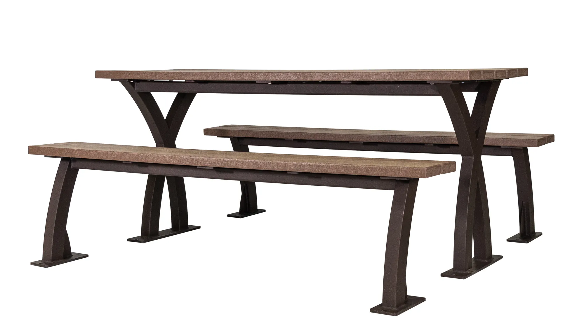 Wishbone Parker Picnic Table Seat Legs Curved Inward