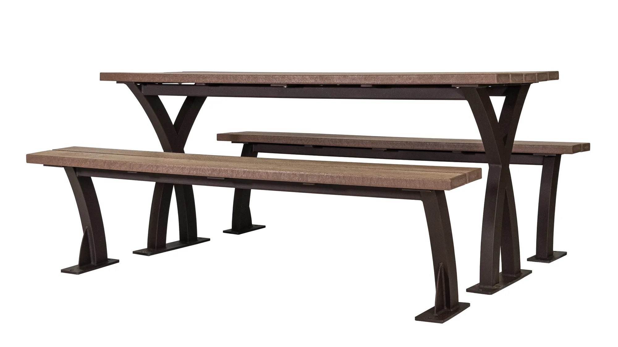 Wishbone Parker Picnic Table Seat Legs Curved Outward