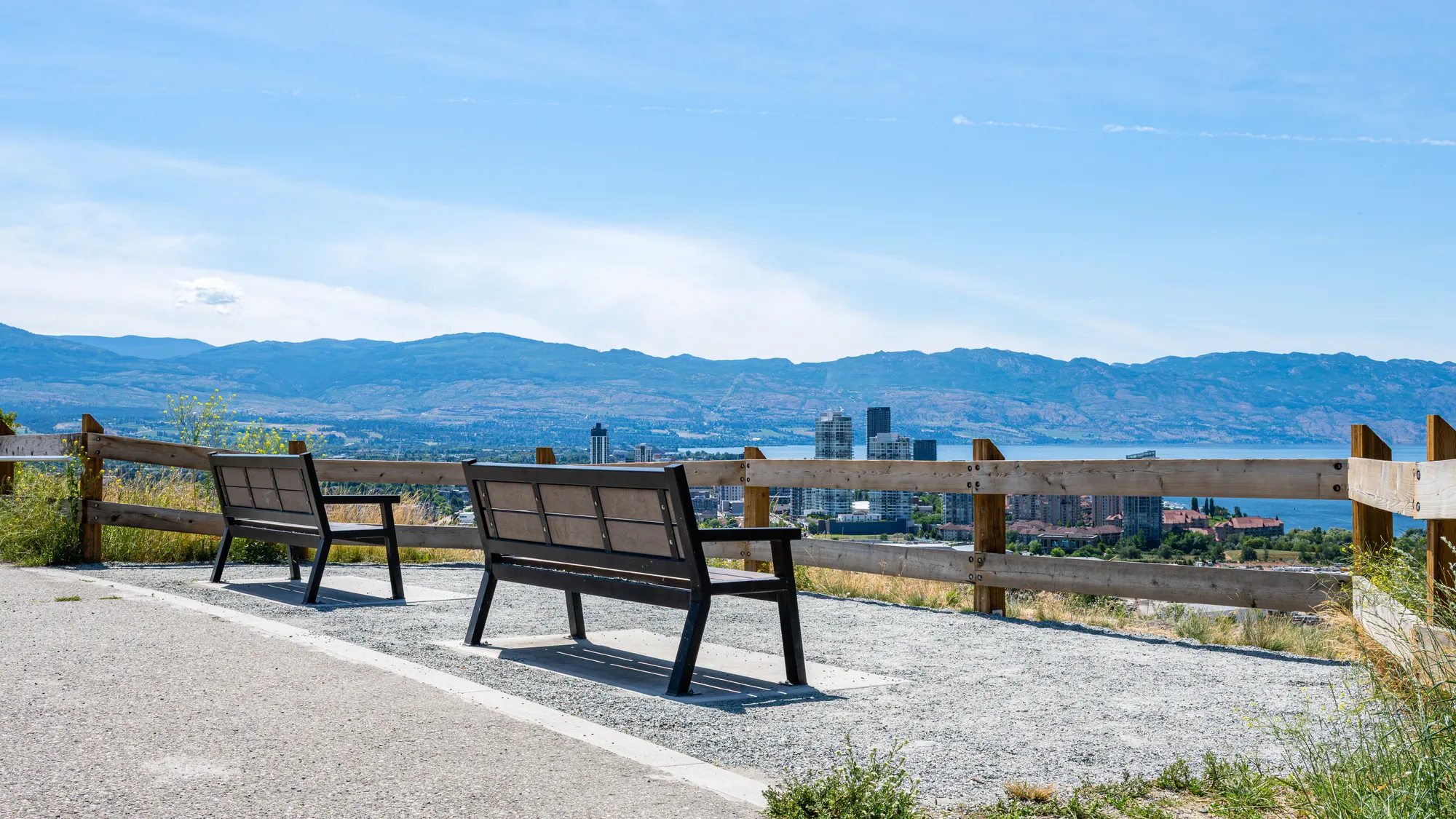 Wishbone Rutherford Benches on Knox Mountain in Kelowna BC