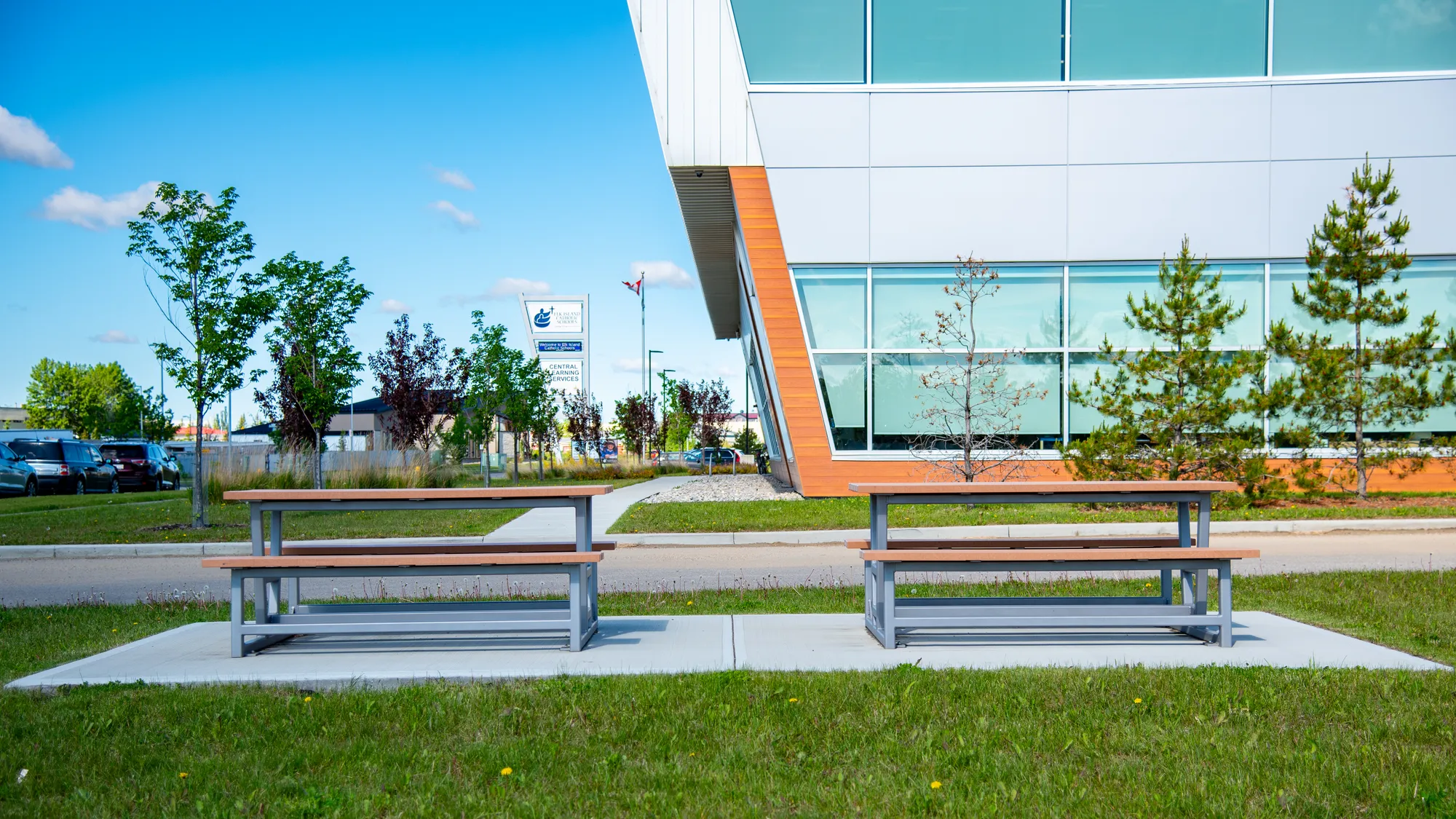 Wishbone Rutherford Heavy Duty Picnic Tables at Elk Island Catho