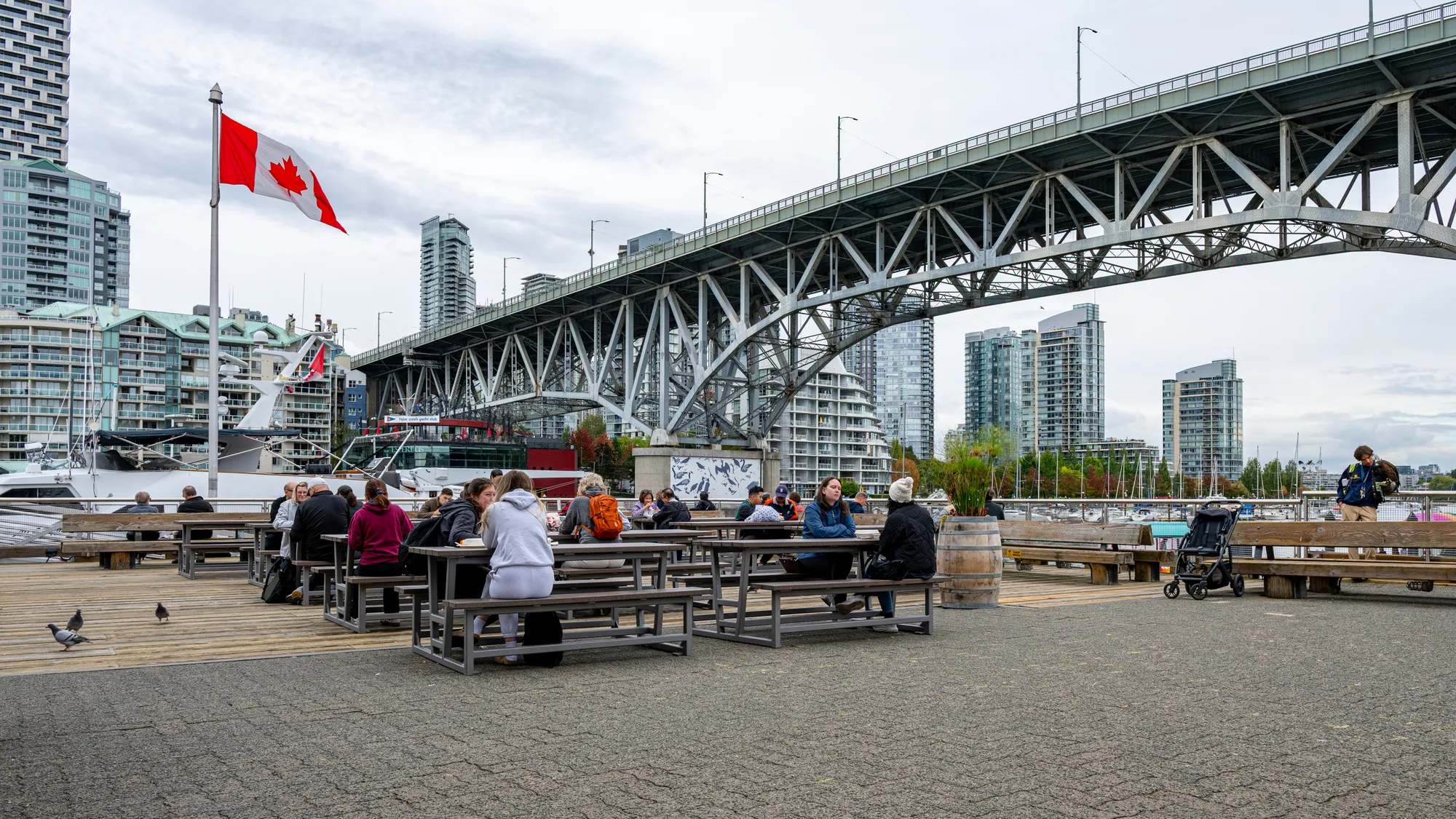 Wishbone Rutherford Heavy Duty Picnic Tables on Granville Island