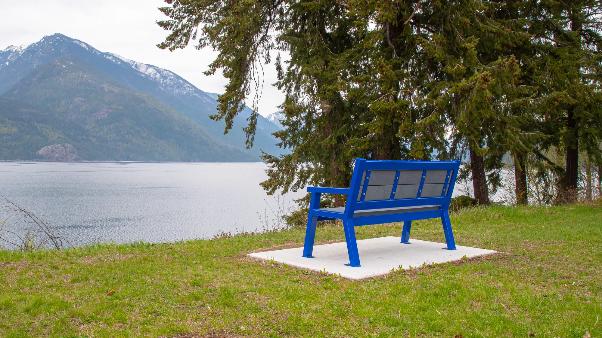 Wishbone Rutherford Memorial Bench in New Denver BC