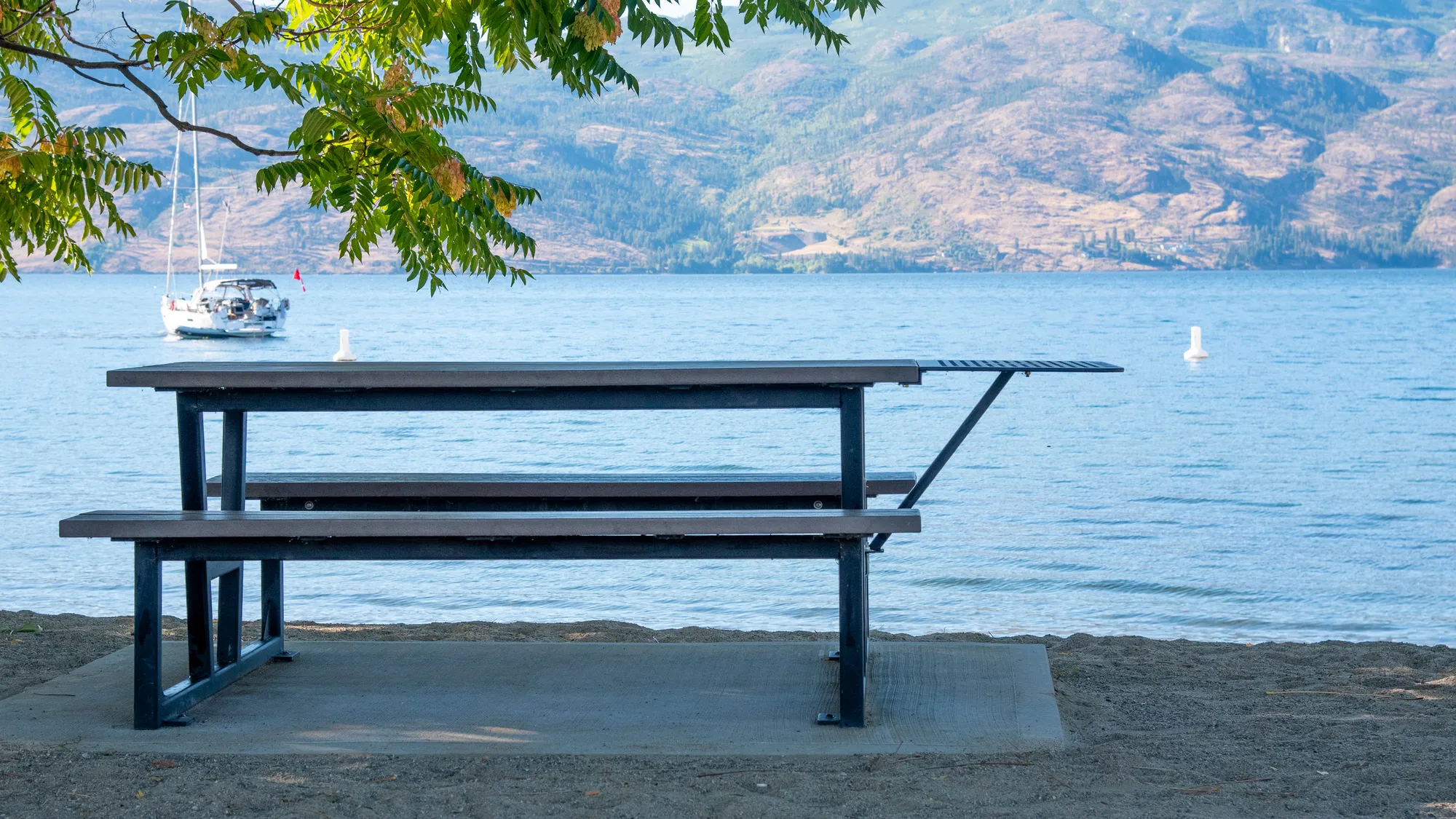 Wishbone Rutherford Picnic Table with BBQ Extension in West Kelo