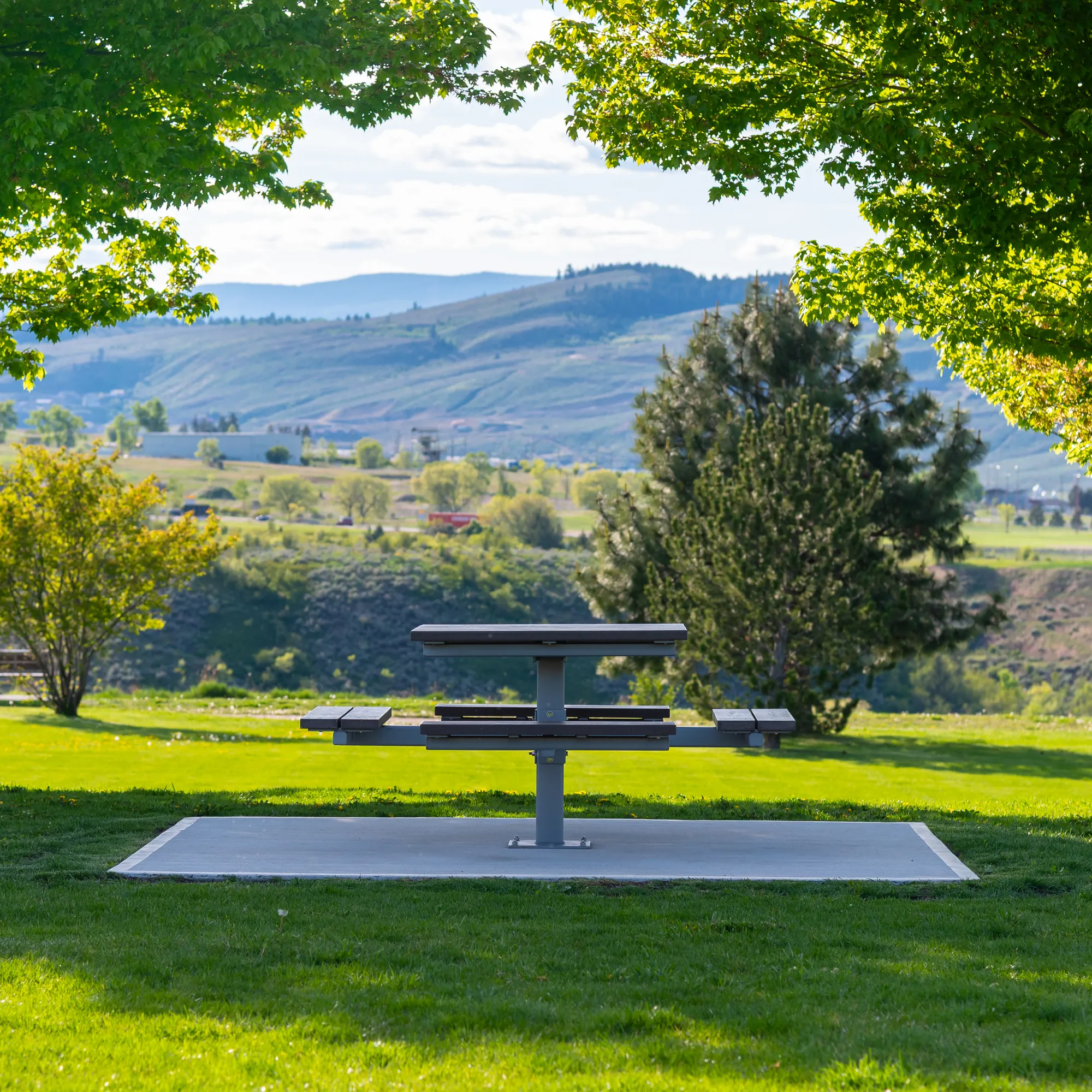 Wishbone Single Pedistal Picnic Table at Sawicki Millenium Park